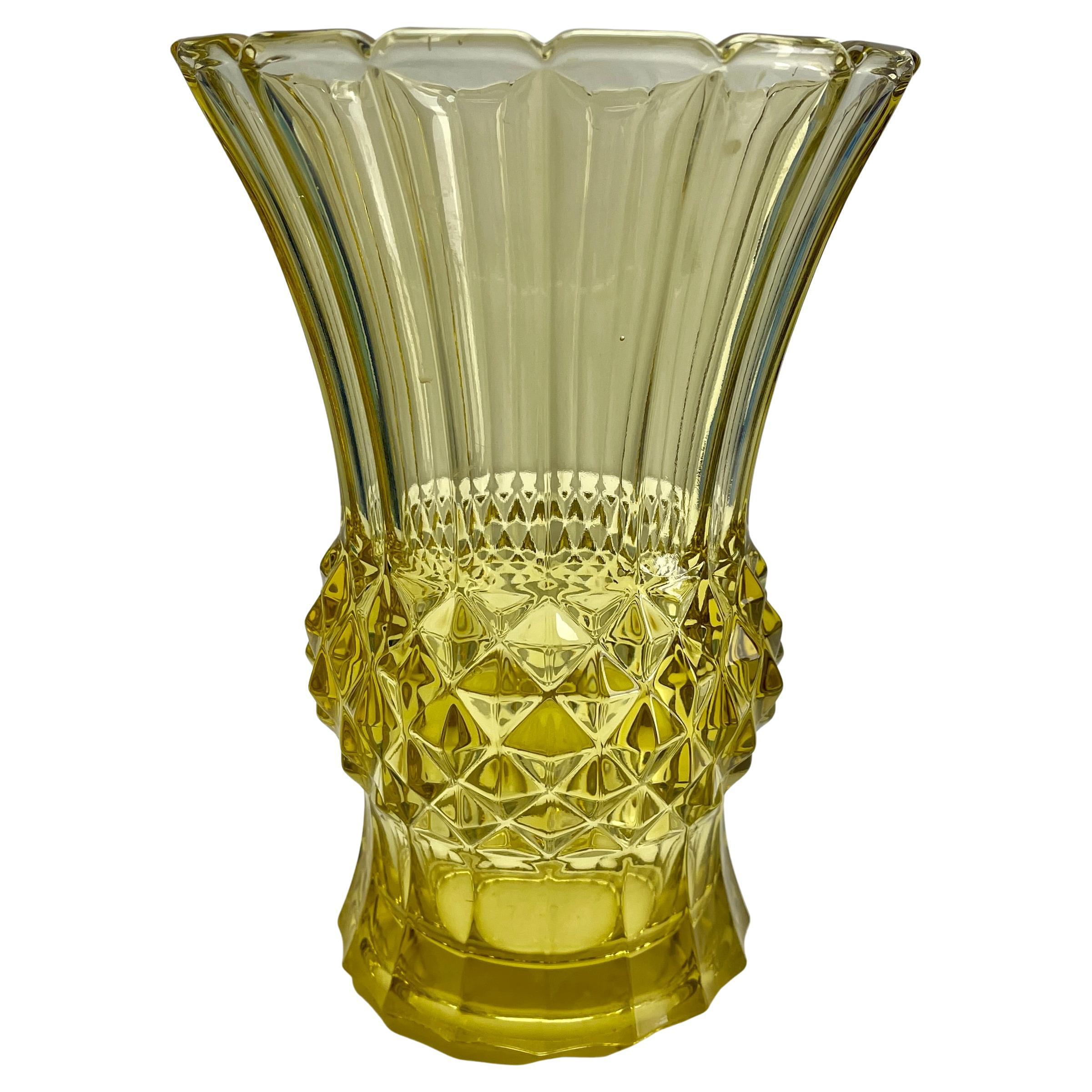 Charles Graffart  Val Saint Lambert, Luxval Jarrón modelo Baden  Art Déco mediados del siglo XX en venta