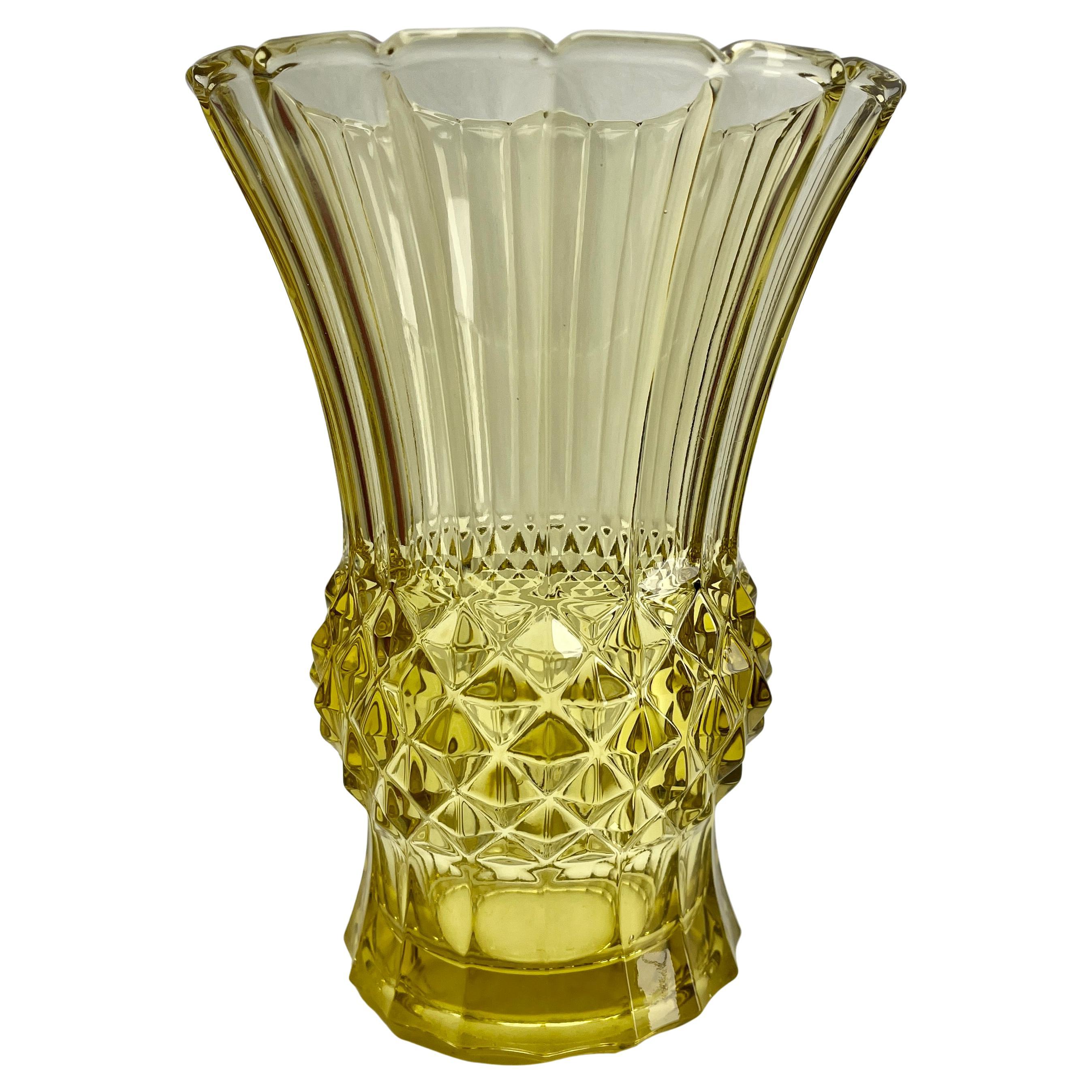 Charles Graffart  Val Saint Lambert, Luxval Jarrón modelo Baden  Art Déco Vidrio en venta