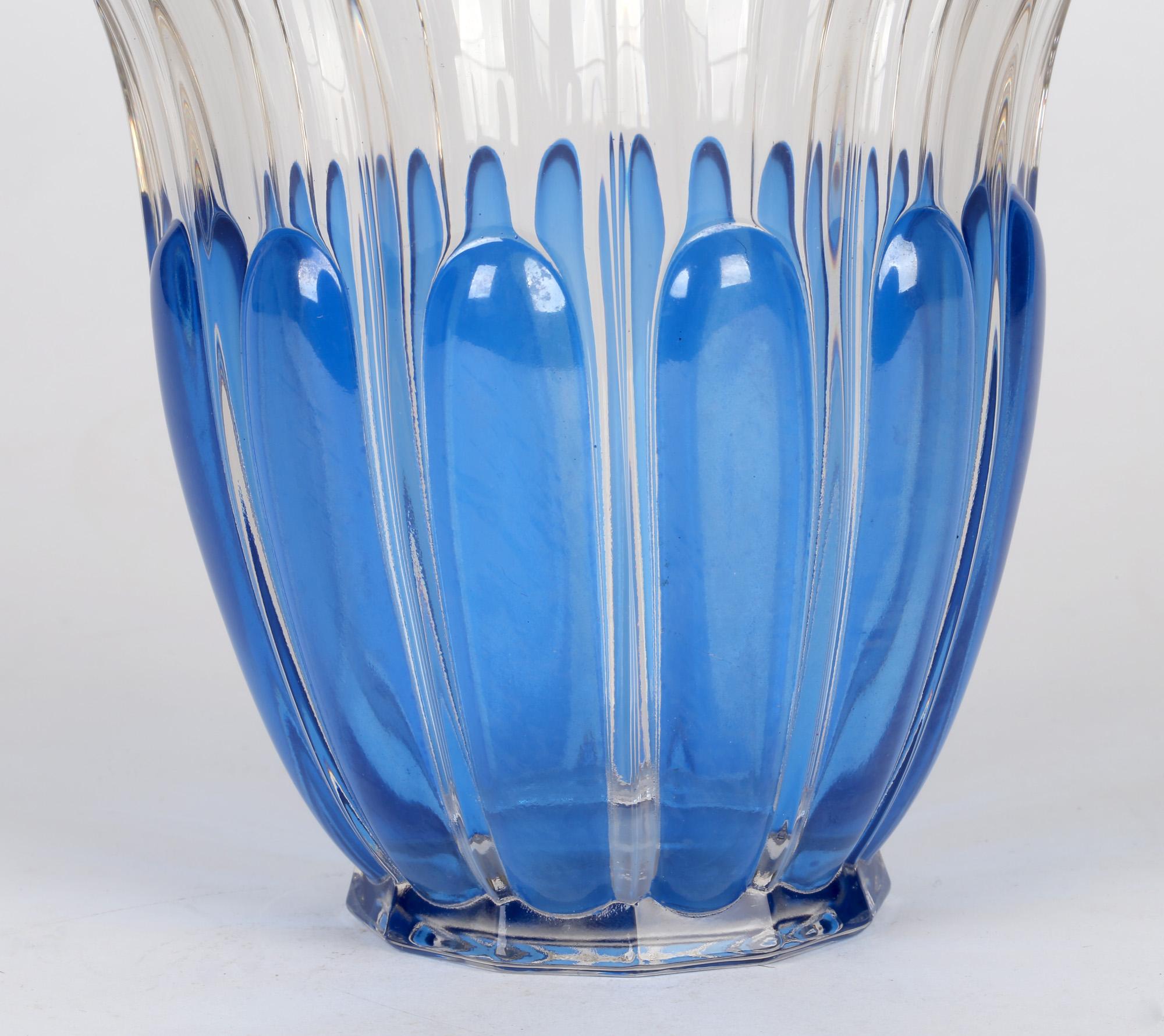 Charles Graffart Val St Lambert Art Deco Luxval Helvete Design Art Glass Vase 5