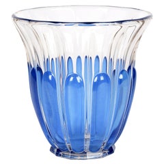 Vase en verre d'art Art Déco Luxval Helvete Design de Charles Graffart Val St Lambert