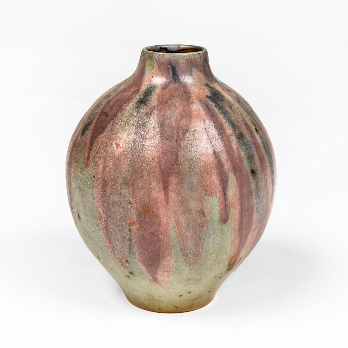Vaso in gres francese firmato Charles Greber