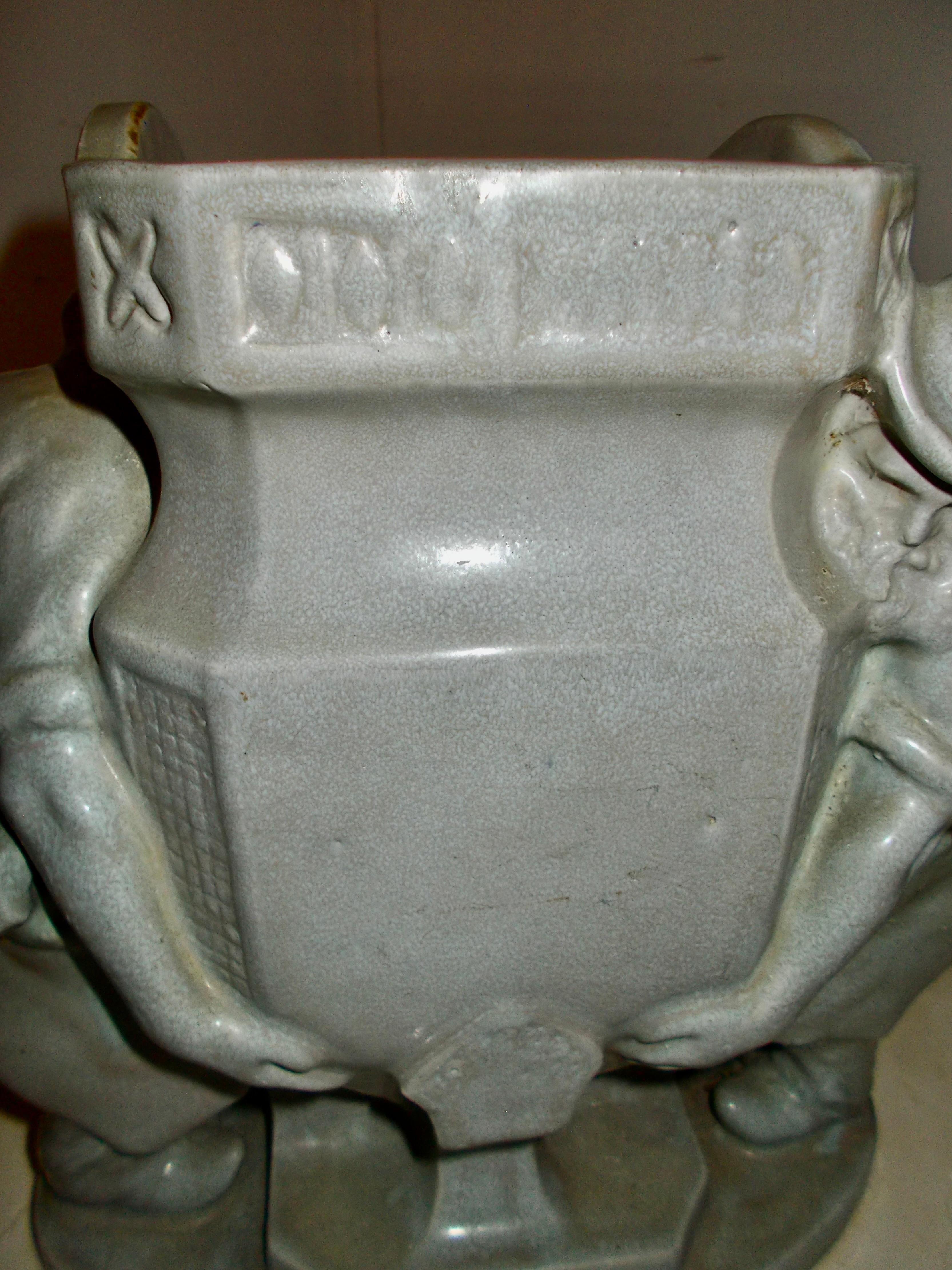 Charles Greber Stoneware Figural Vase For Sale 6