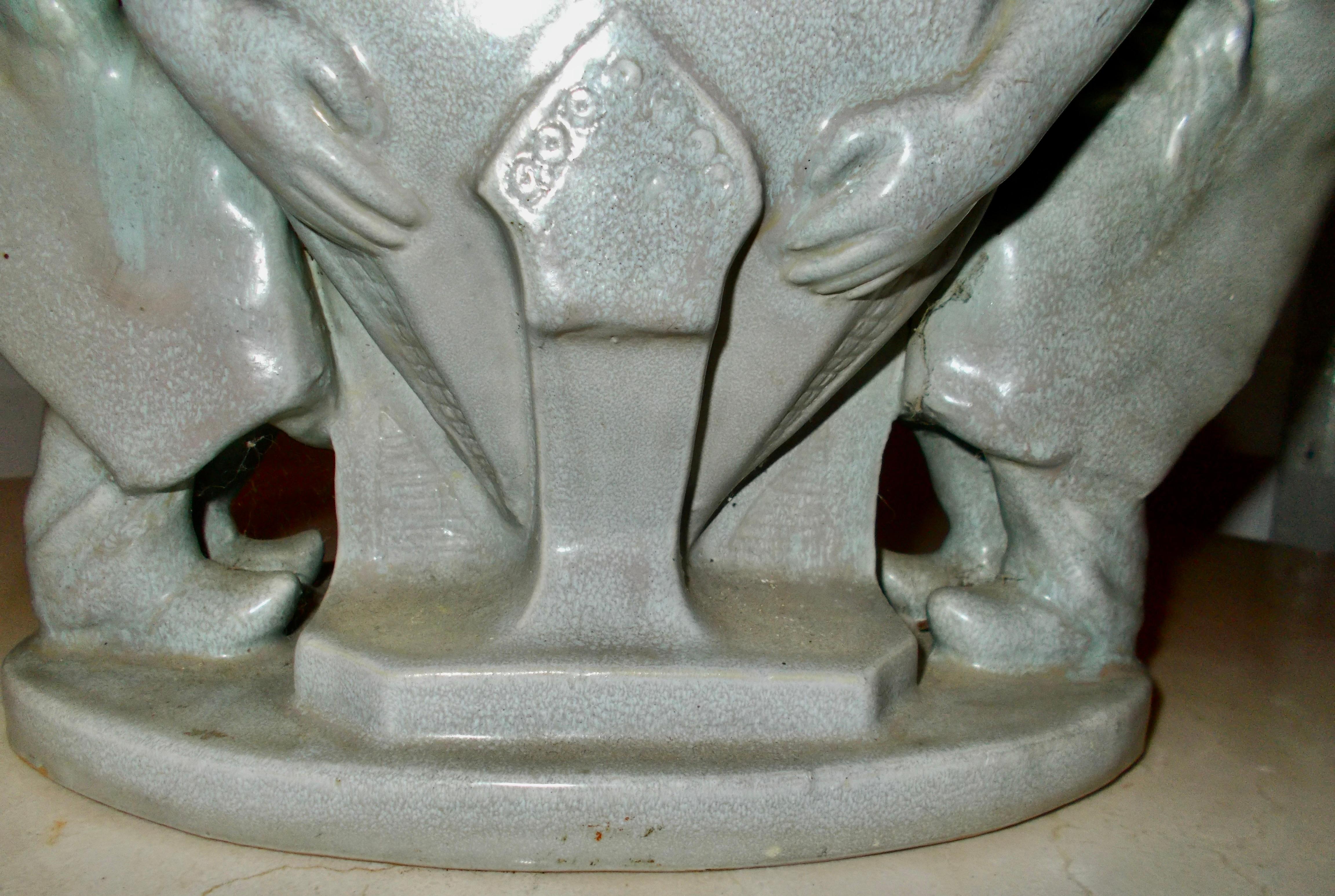 Charles Greber Stoneware Figural Vase For Sale 7