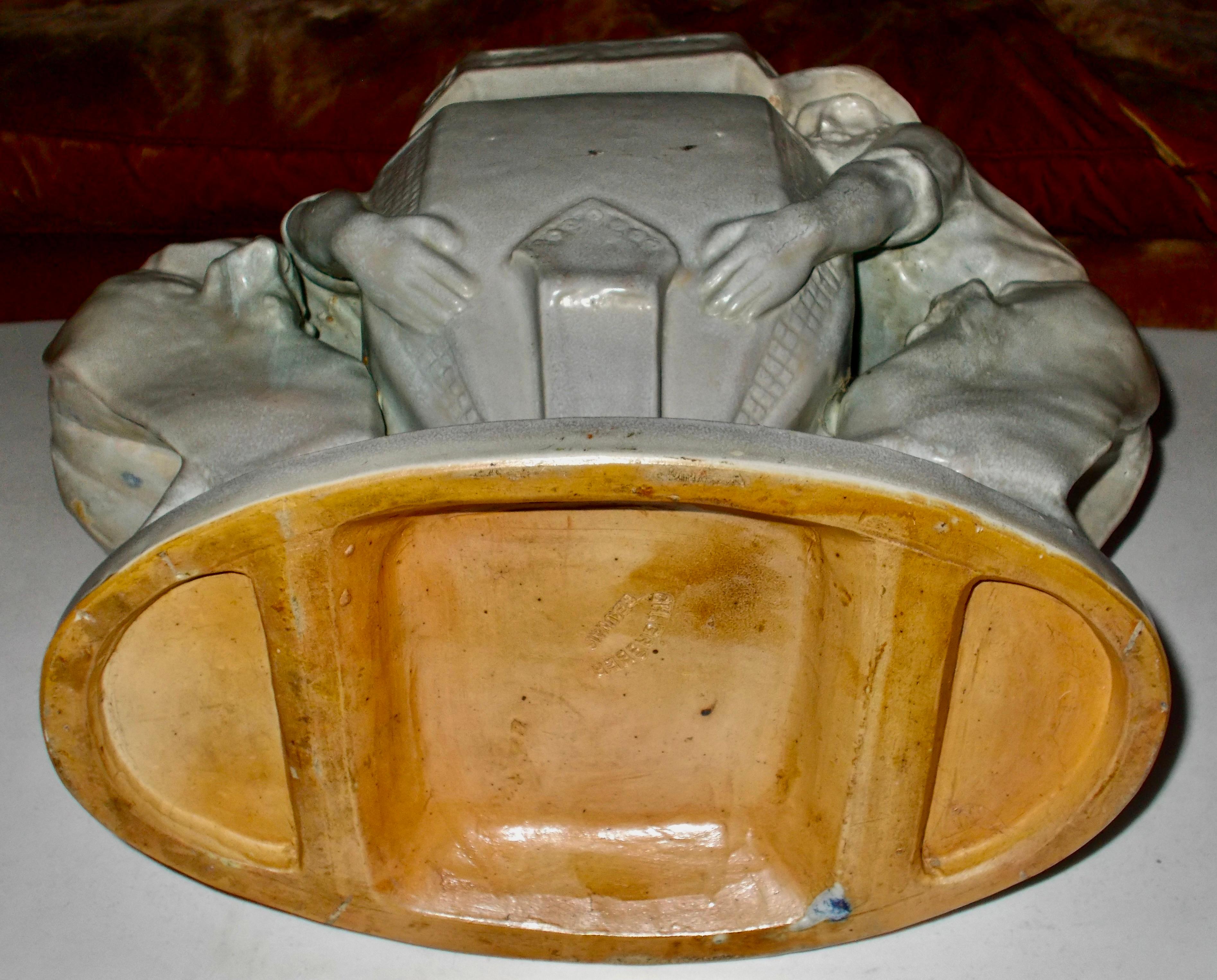 Charles Greber Stoneware Figural Vase For Sale 2