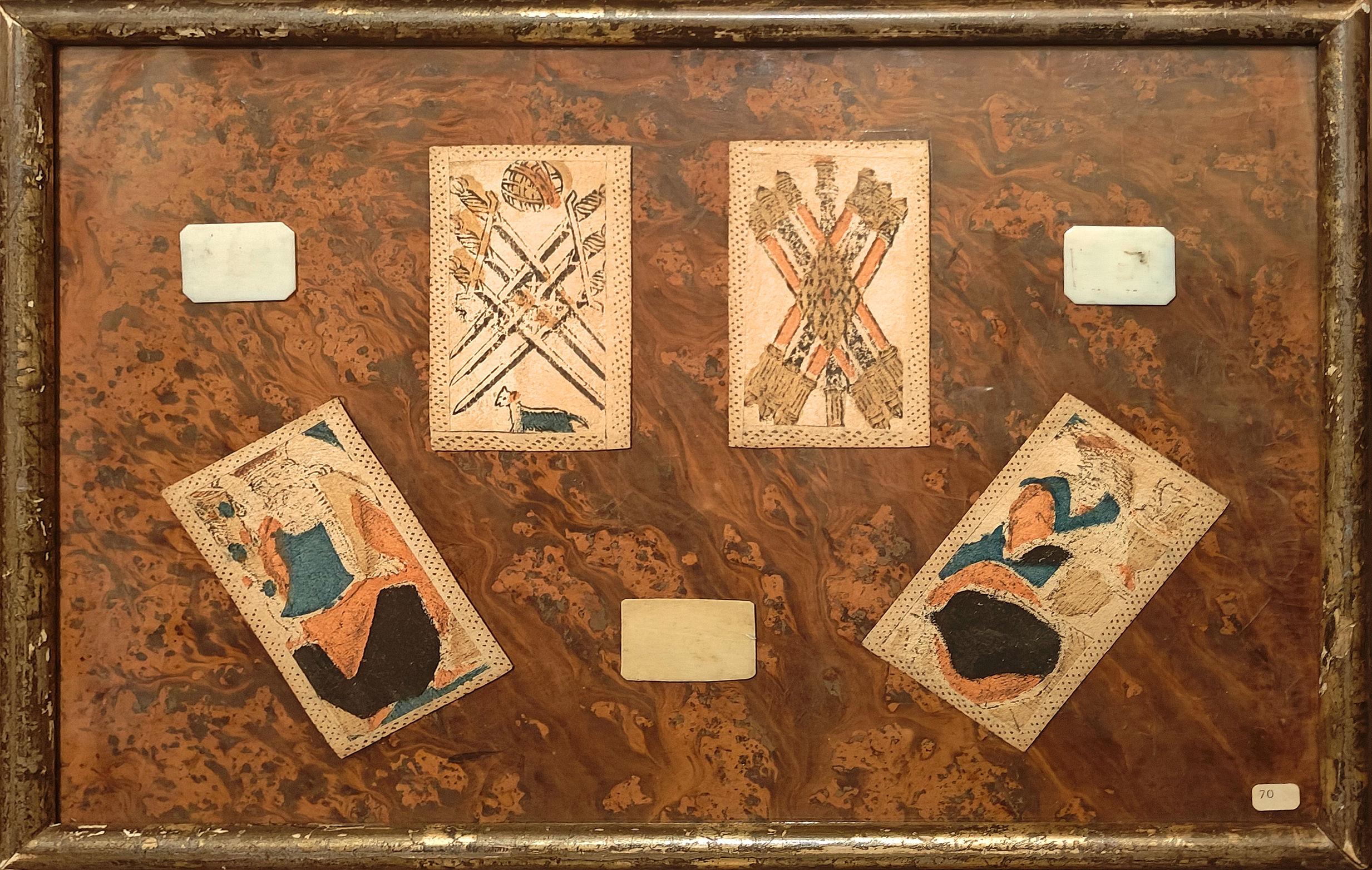 "Montage, cartes minchiate italiennes" Charles Green Shaw, Montage de cartes à jouer