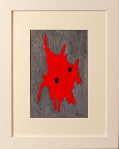 "Happening" Charles Green Shaw, Composizione astratta rossa, metà secolo