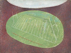 "Harvard vs Yale, " Charles Green Shaw, Football, Ivy League Sports, Abstract