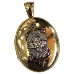 Charles Green & Son Vintage 18 Karat and Diamond Locket