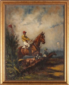 Charles Grimme - Framed Early 20th Century Oil, Point To Point