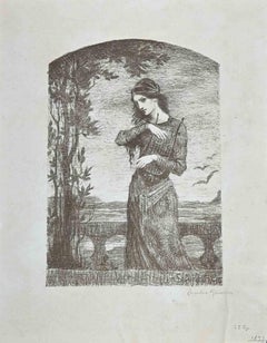 Woman – Originallithographie von Charles Gurin, 1897