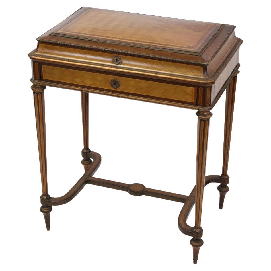 Table à pansements en bois de citronnier français du XIXe siècle de Charles-Guillaume Diehl