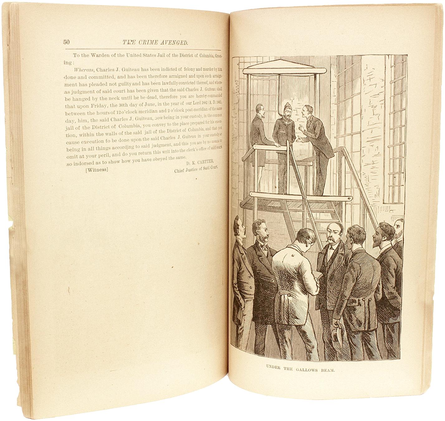 Américain Charles GUITEAU. The Crime Avenged : ou Guiteau on the gallows. 1882. en vente