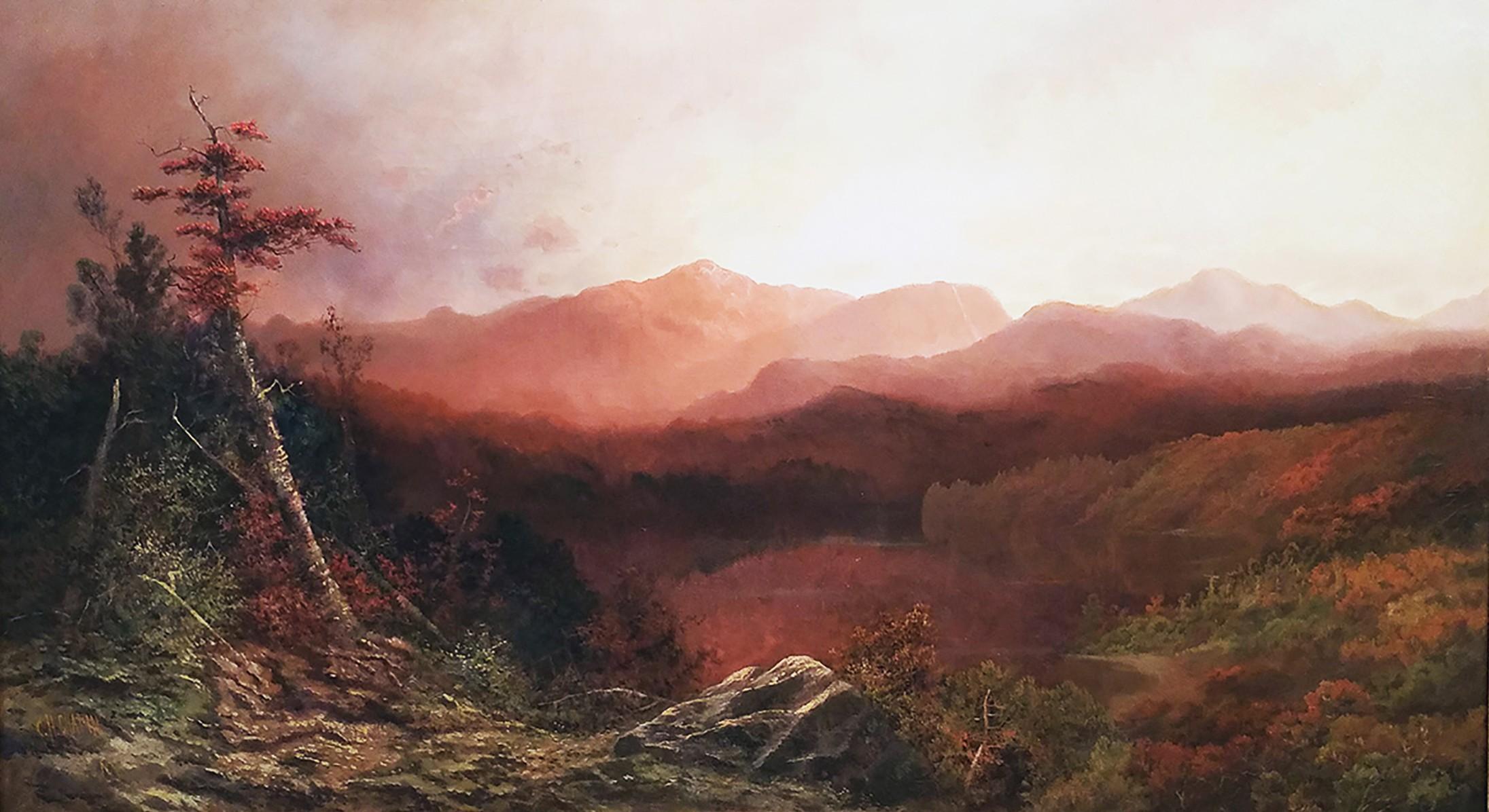 Charles H. Chapin Landscape Painting – Hohe Gipfel in den Adriondacks