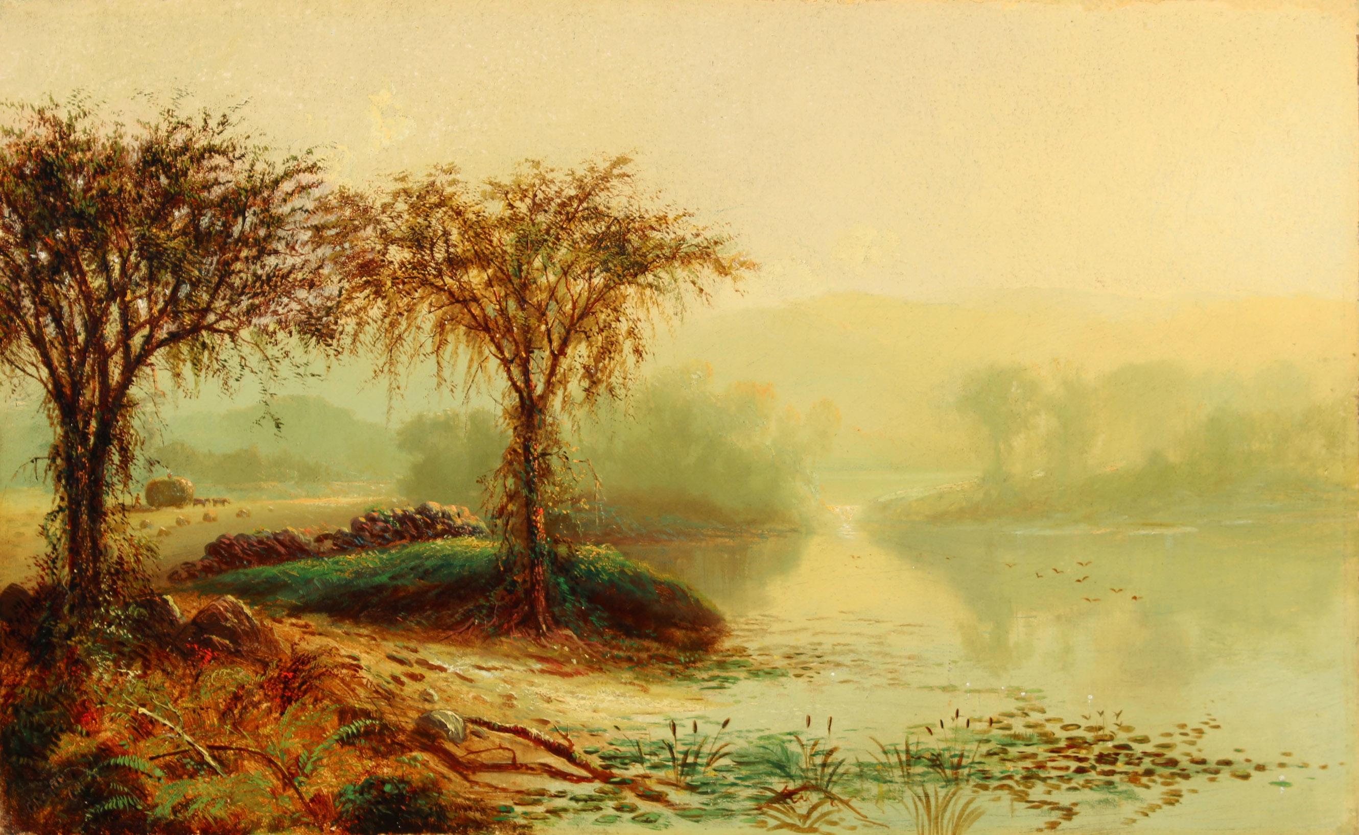 Hudson River School artist Charles H. Chapin's (1830-1889) painting entitled 