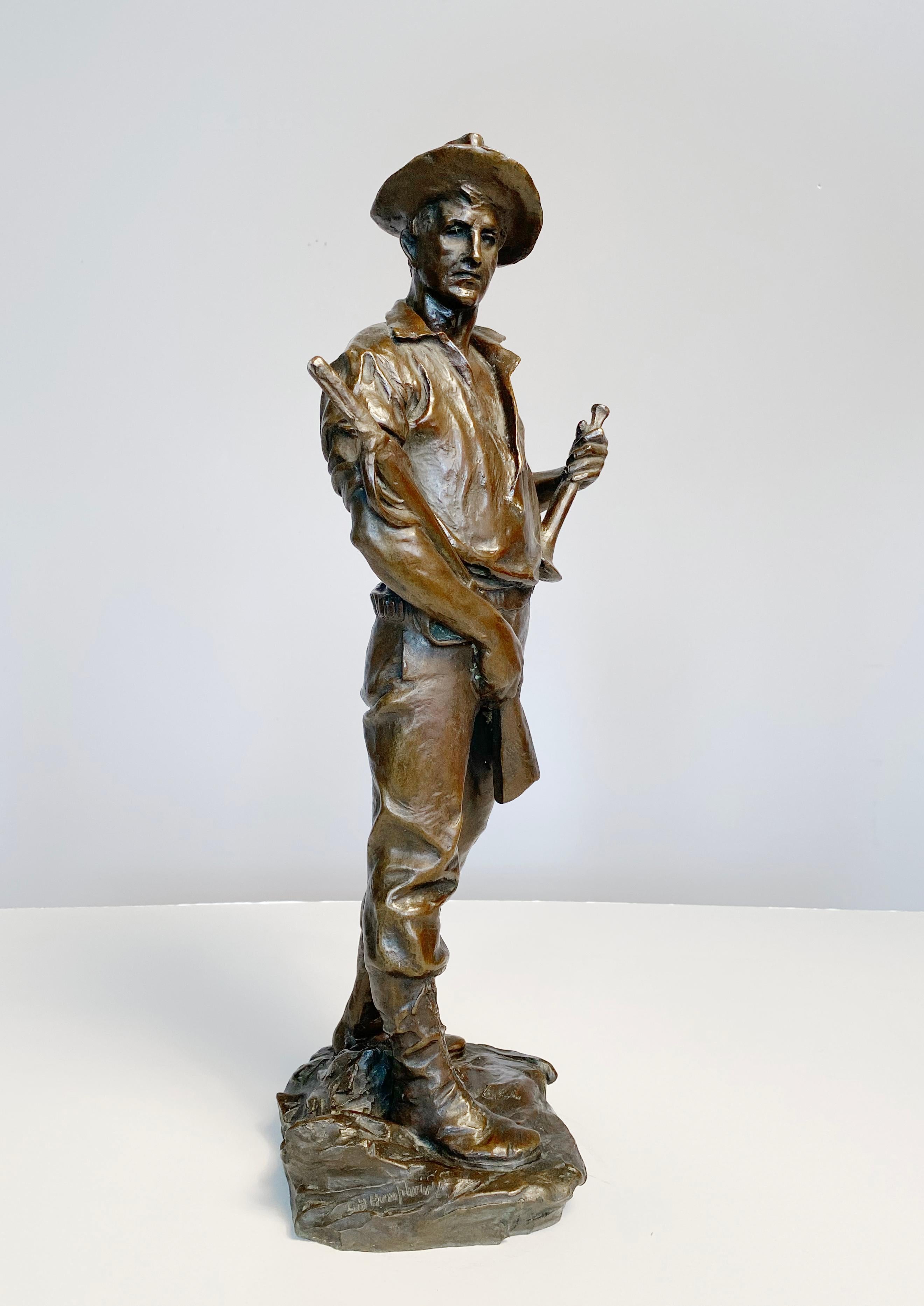 Le vieux soldat - Sculpture de Charles H. Humphriss