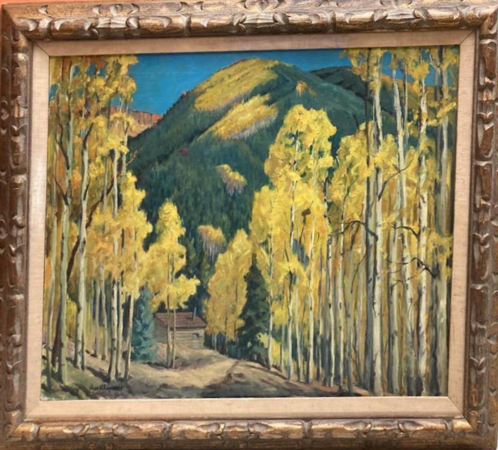 Charles H Reynolds Landscape Painting – Schüsseln mit Kette