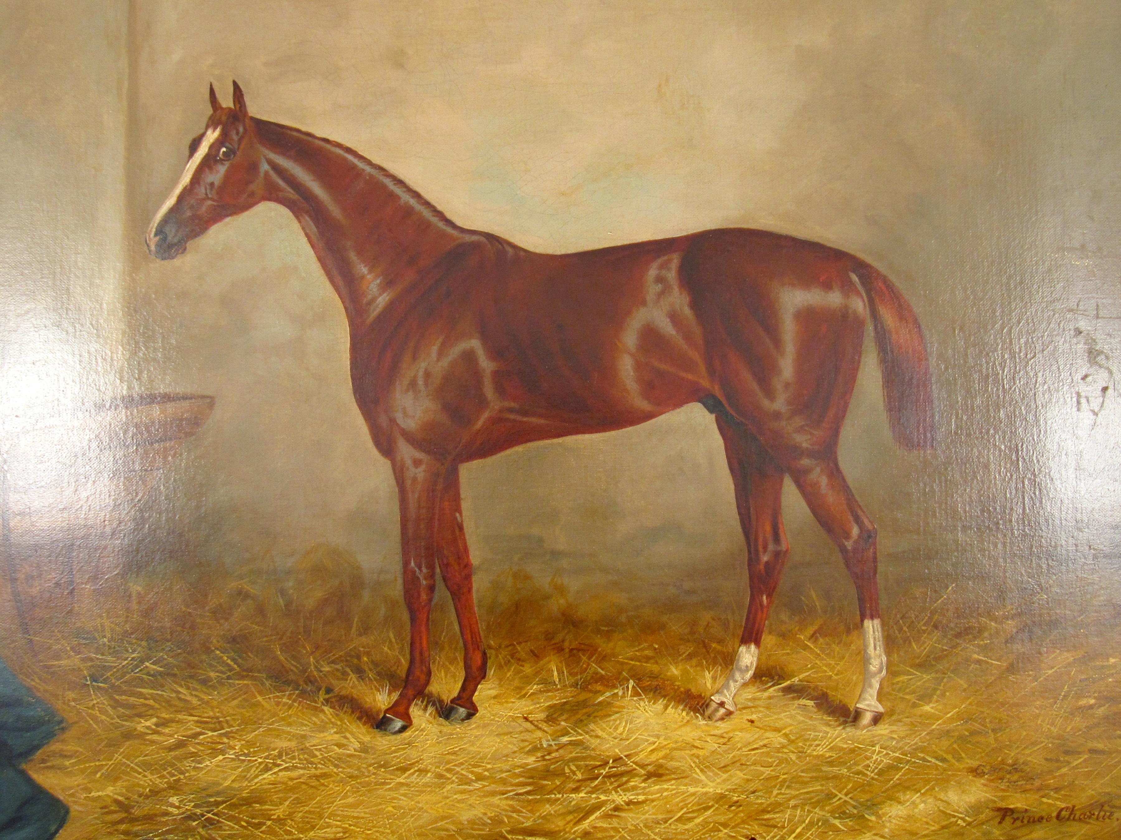 antique horse oil paintings