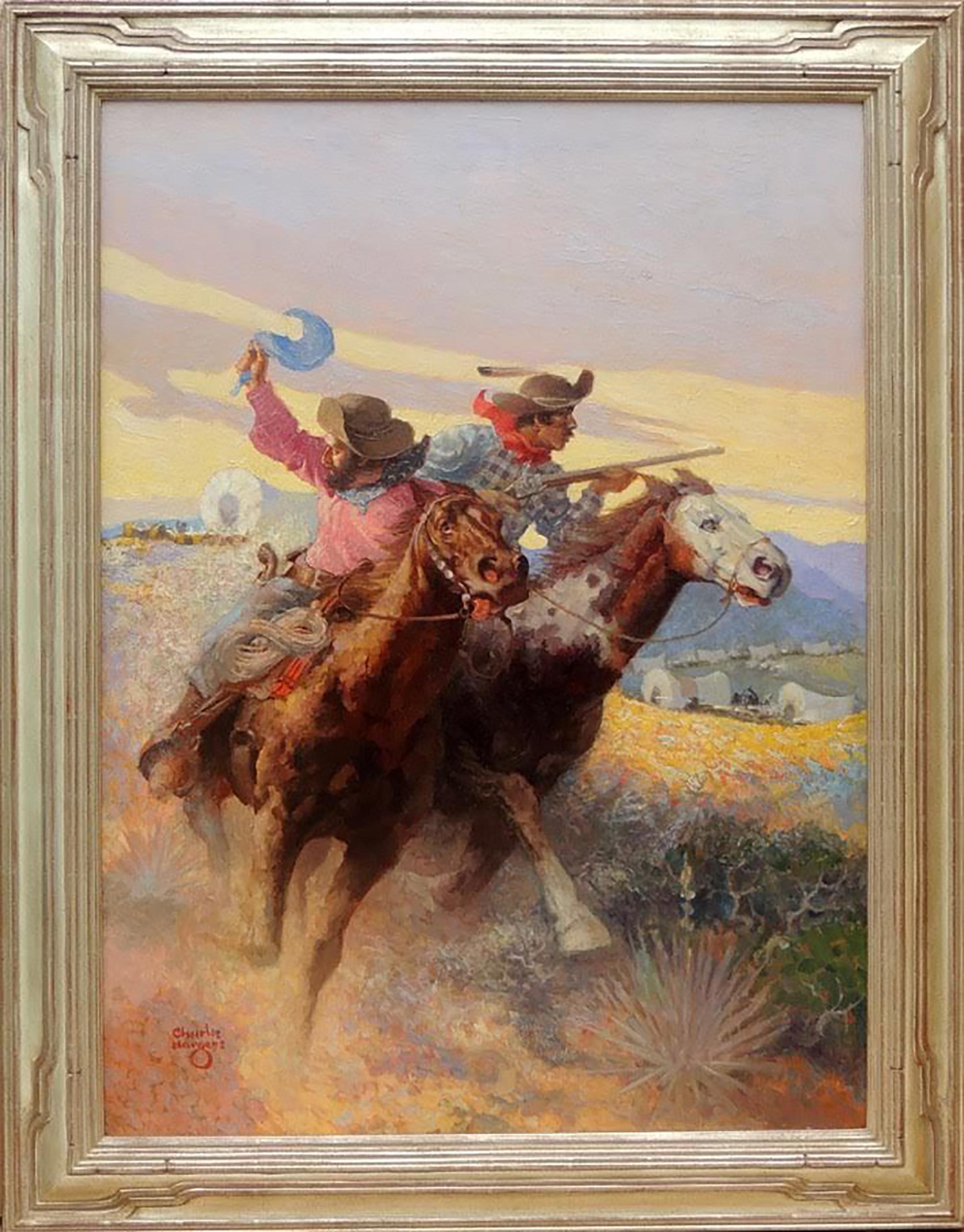 Two Cowboys - Painting by Charles Hargens