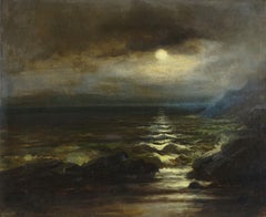 Nocturnal Landscape des frühen 20. Jahrhunderts – Full Moon Over Point Lobos, Carmel