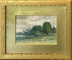 "Summer Landscape" Charles Harry Eaton, Tonalist Barbizon Landscape