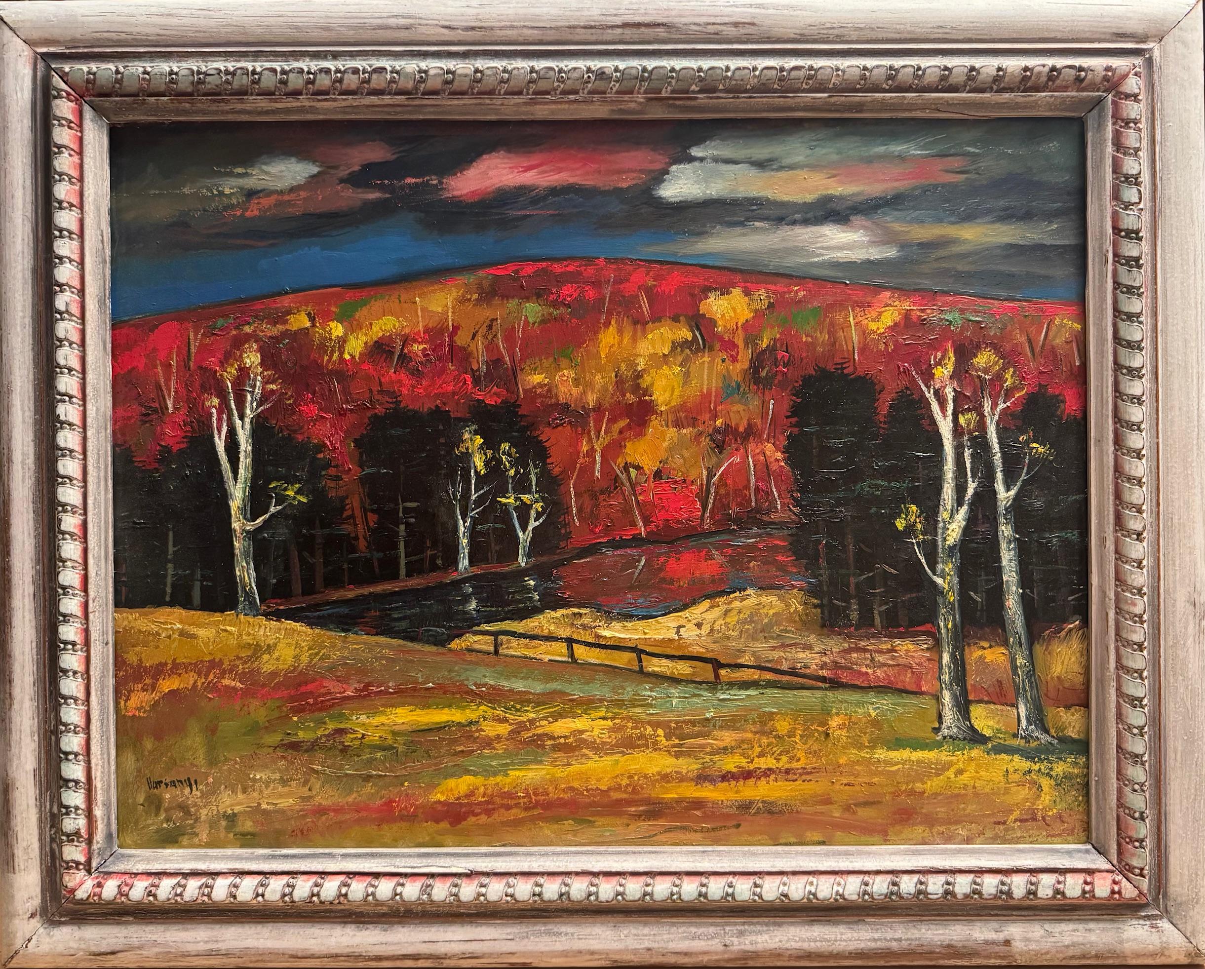 Landscape Painting di Charles Harsanyi - Colore d'autunno