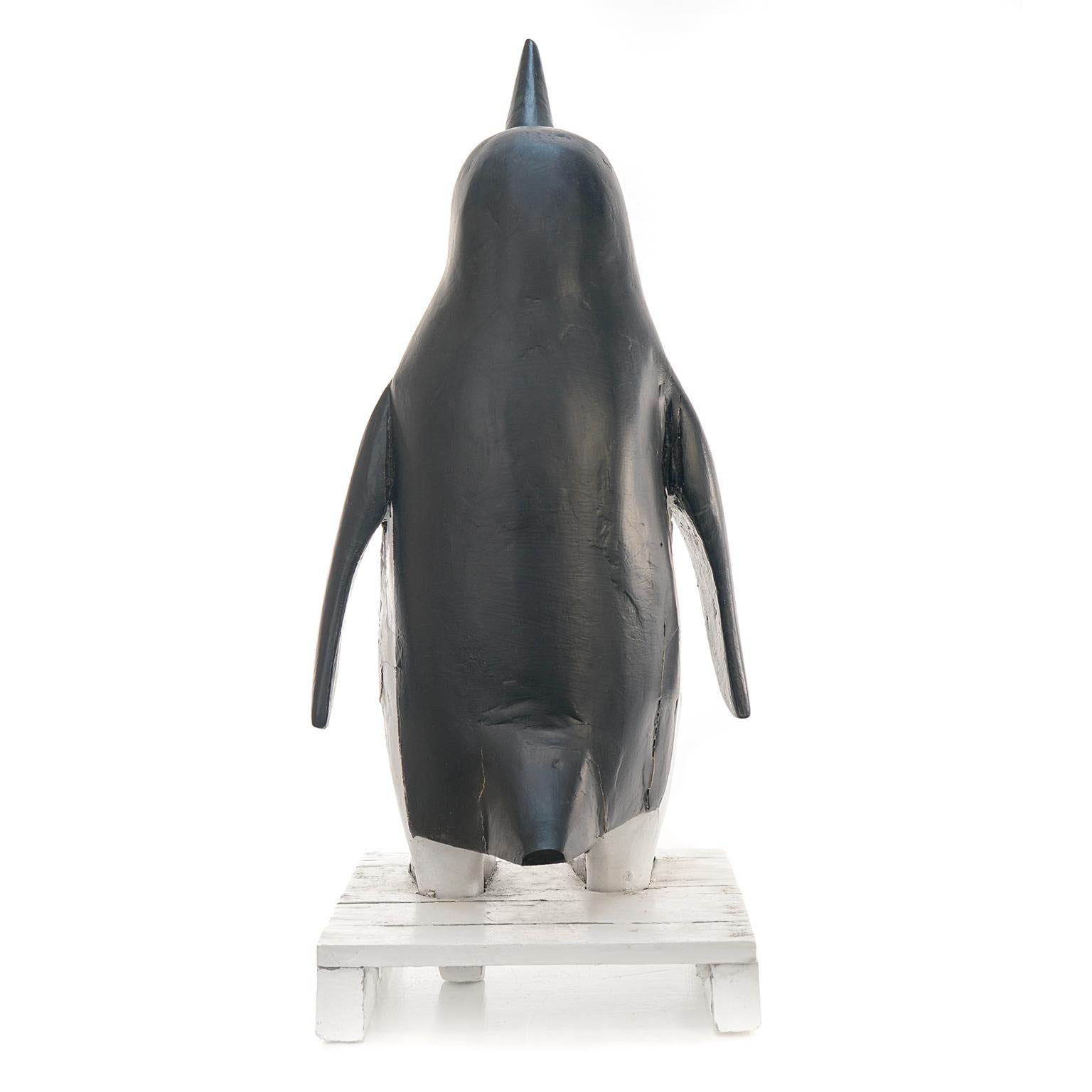 Mid-20th Century Charles Hart Folk Art Penguin Massive For Sale