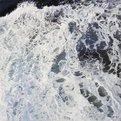 Blue and White Ocean Landscape, "Foam on the Drake Passage" (Photorealism)