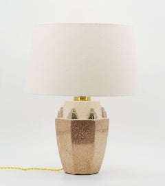 Charles HARVA French Art Deco Crackle Glaze Ceramic Lamp 1920