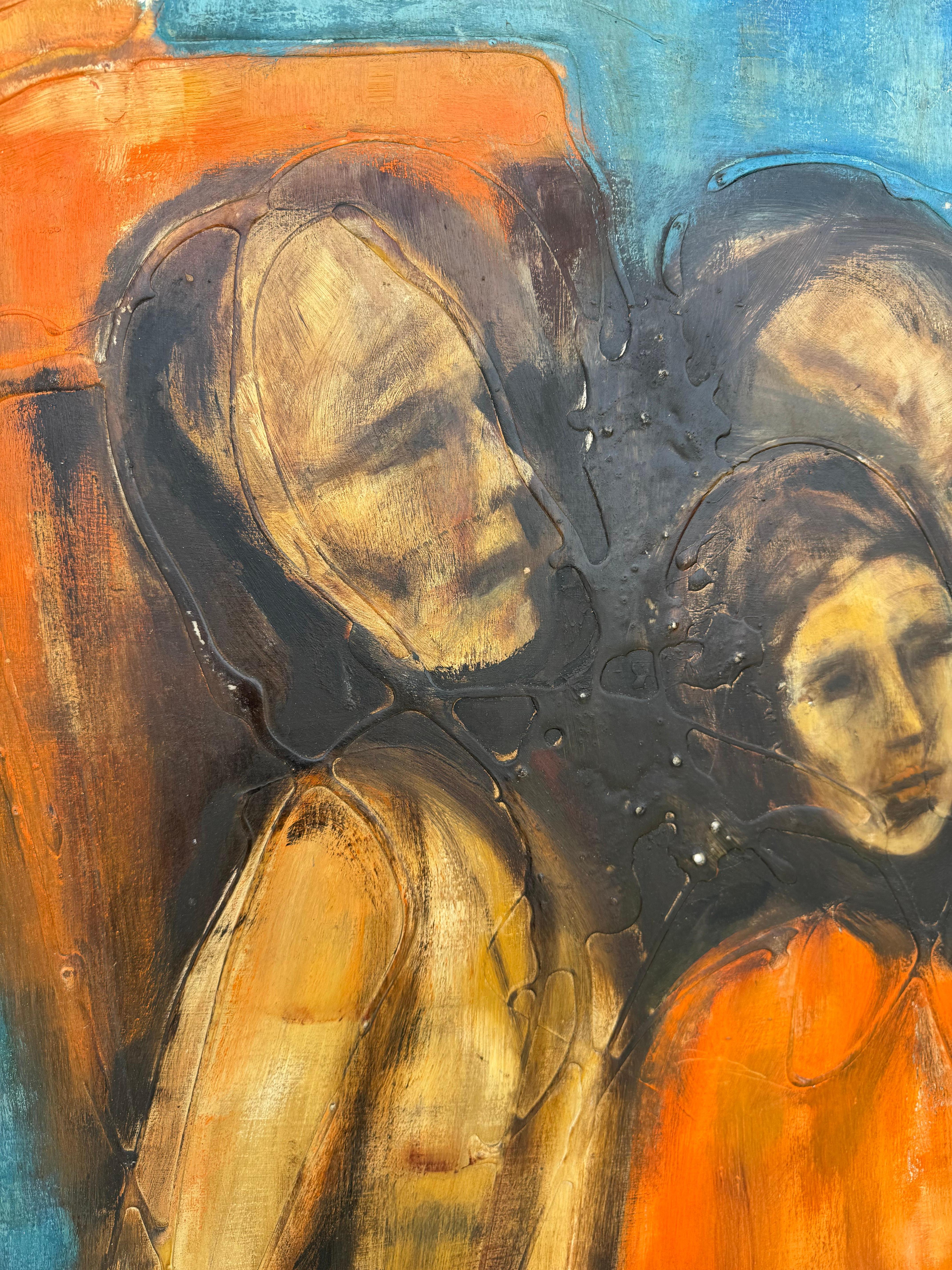 Charles Henry Alston 1957 Großes Öl auf Masonit Figuratives Gemälde im Angebot 3