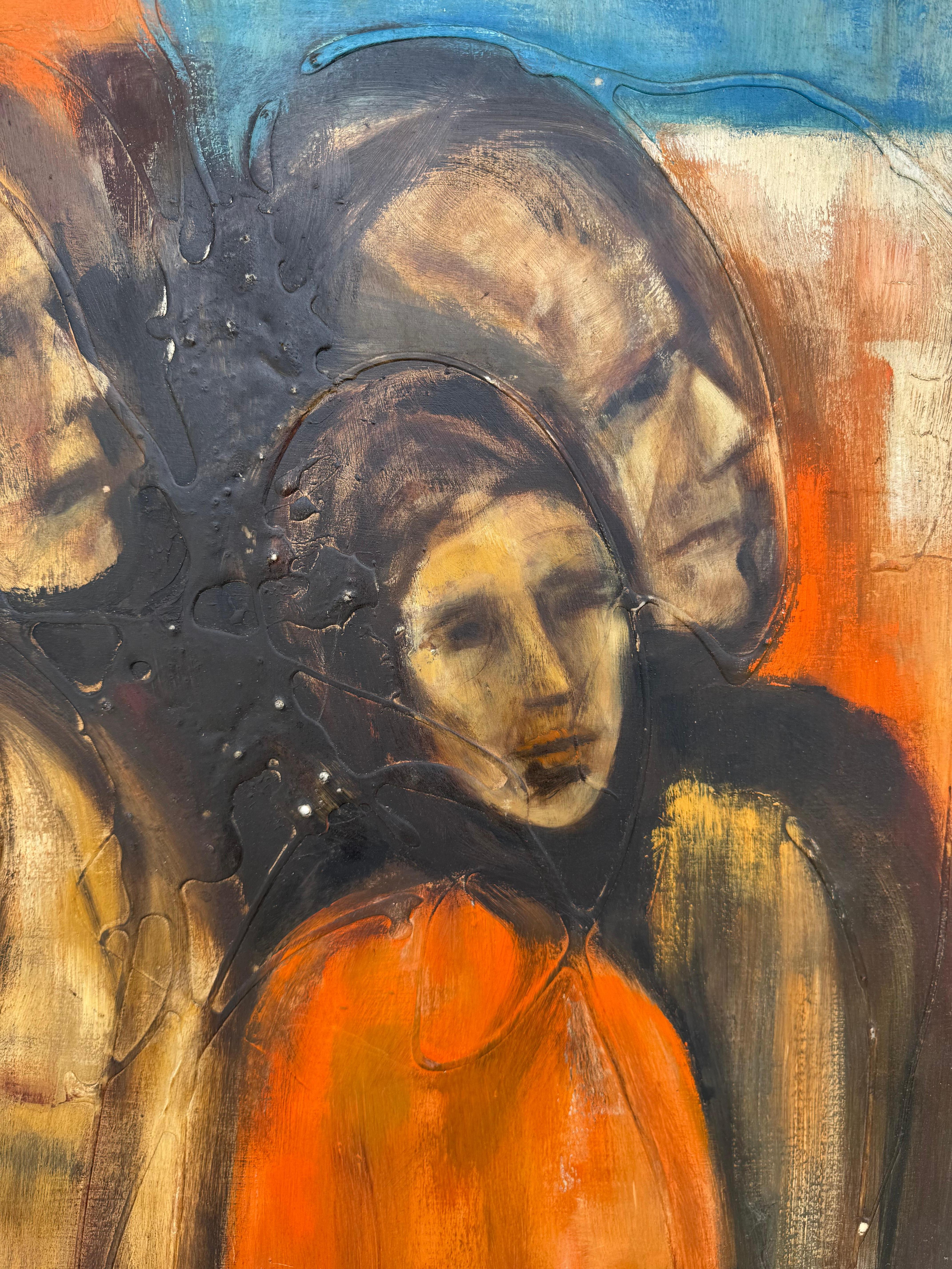 Charles Henry Alston 1957 Großes Öl auf Masonit Figuratives Gemälde (Moderne der Mitte des Jahrhunderts) im Angebot