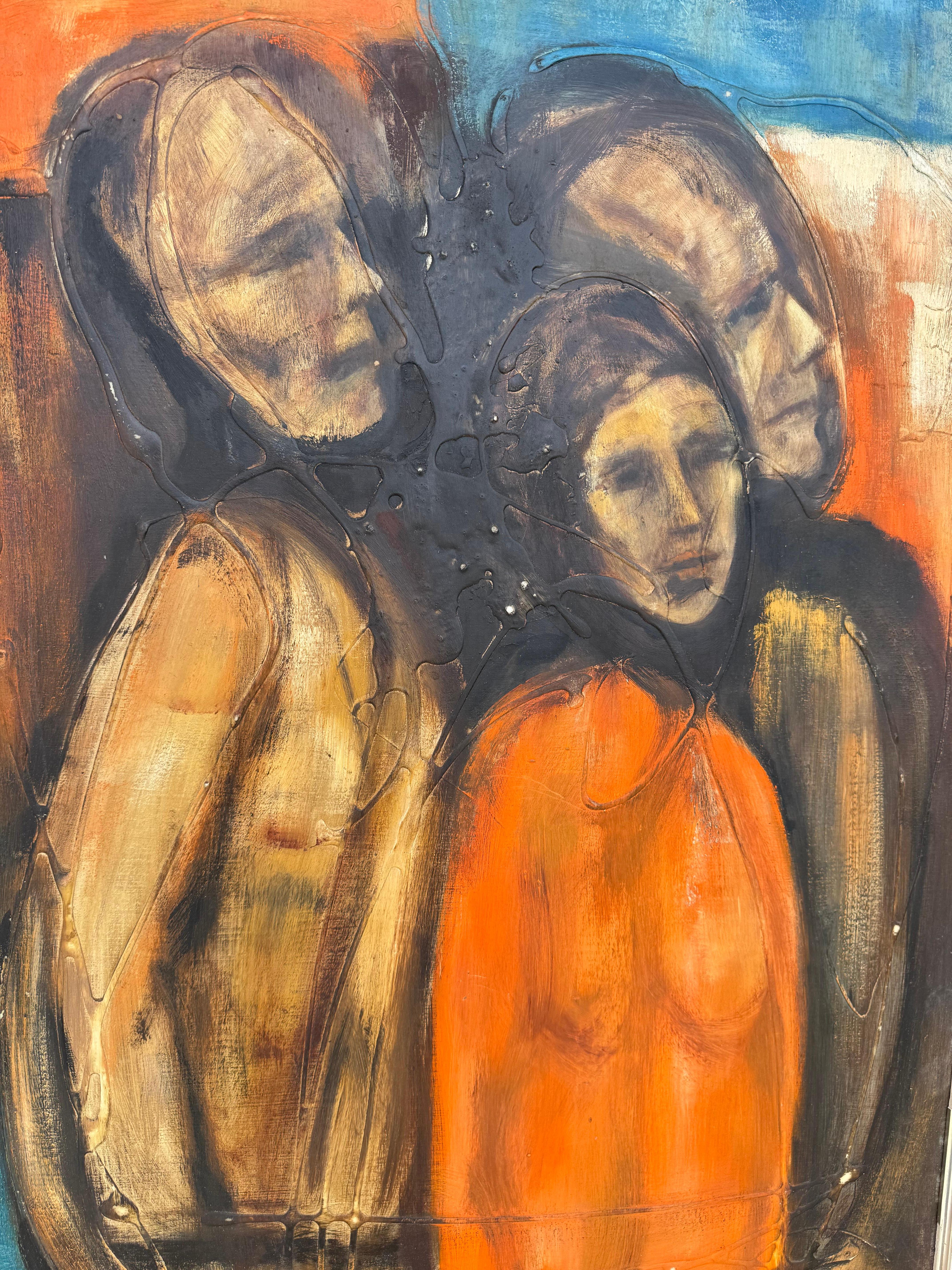 Charles Henry Alston 1957 Großes Öl auf Masonit Figuratives Gemälde (Handbemalt) im Angebot