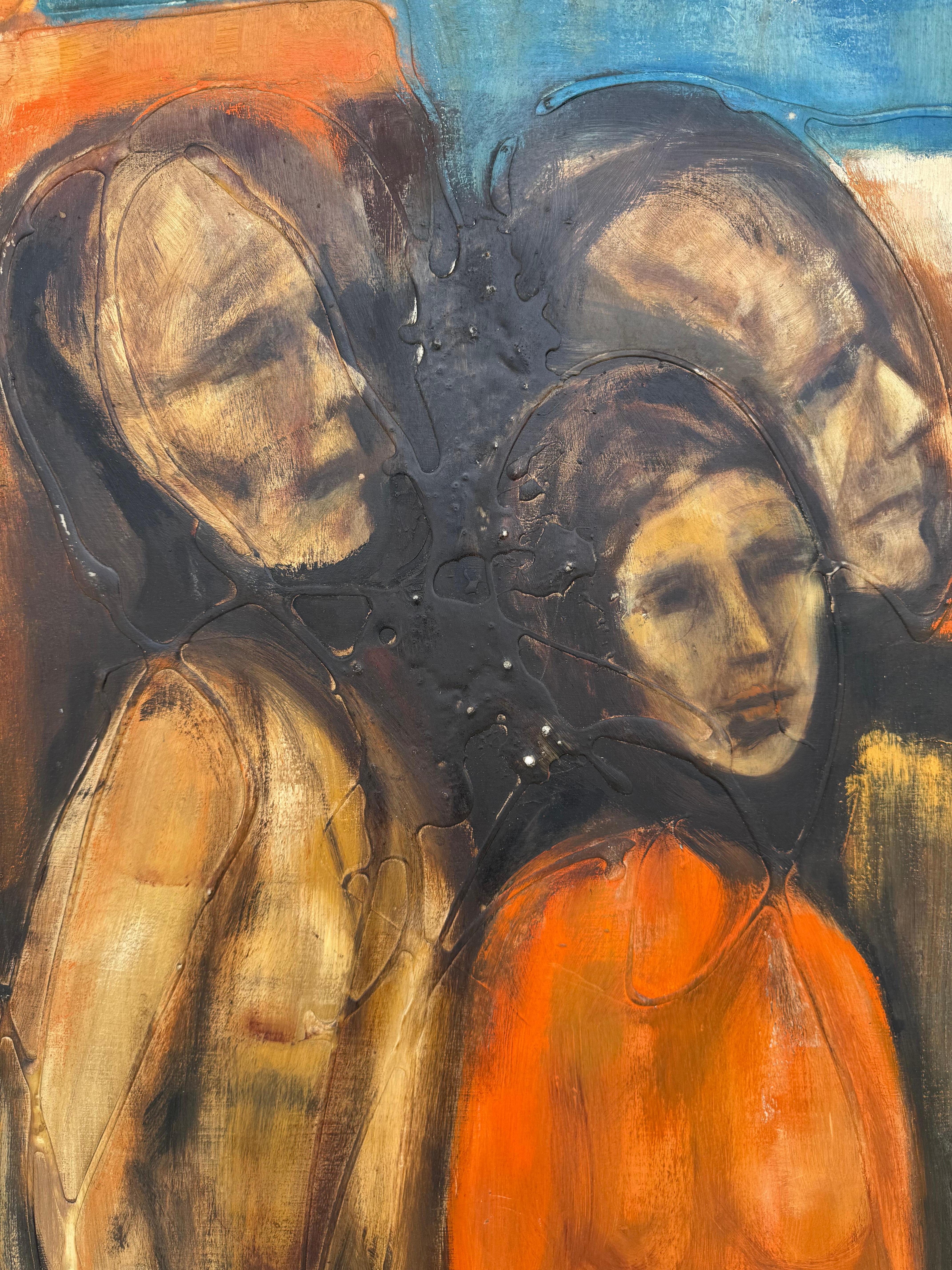 Charles Henry Alston 1957 Großes Öl auf Masonit Figuratives Gemälde im Angebot 2