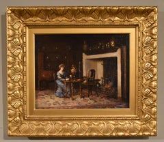 Ölgemälde von Charles Henry Burleigh "Blumenarrangement"