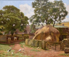 Oil Painting by Charles Henry Burleigh "The Farm"