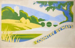 Country Byways, œuvre d'art originale pour la publicité, 20ème siècle anglais