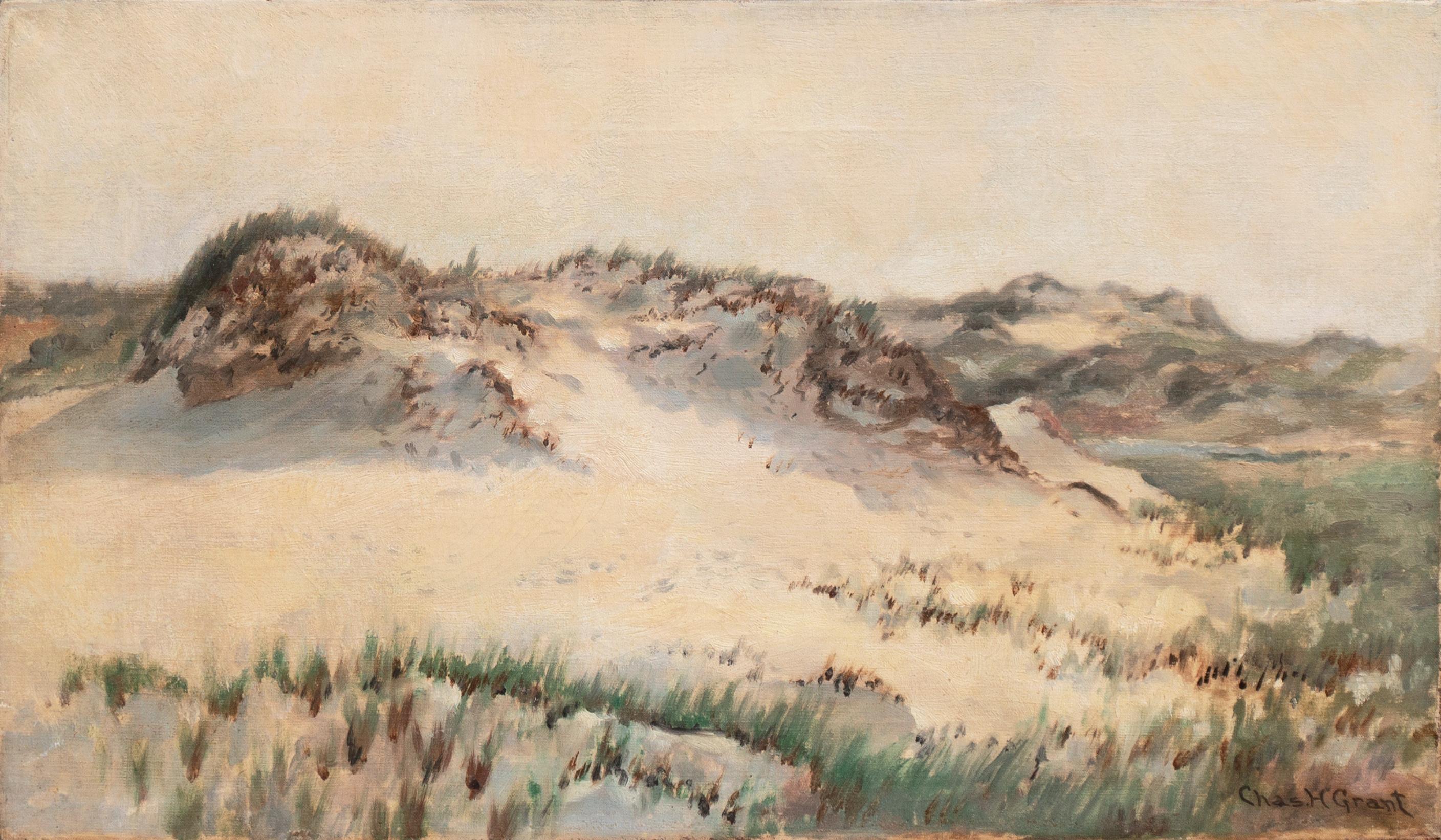 Landscape Painting Charles Henry Grant - « Sand Dunes at Annisquam, Cape Ann », Massachusetts, Gloucester, Nouvelle-Angleterre, NAD