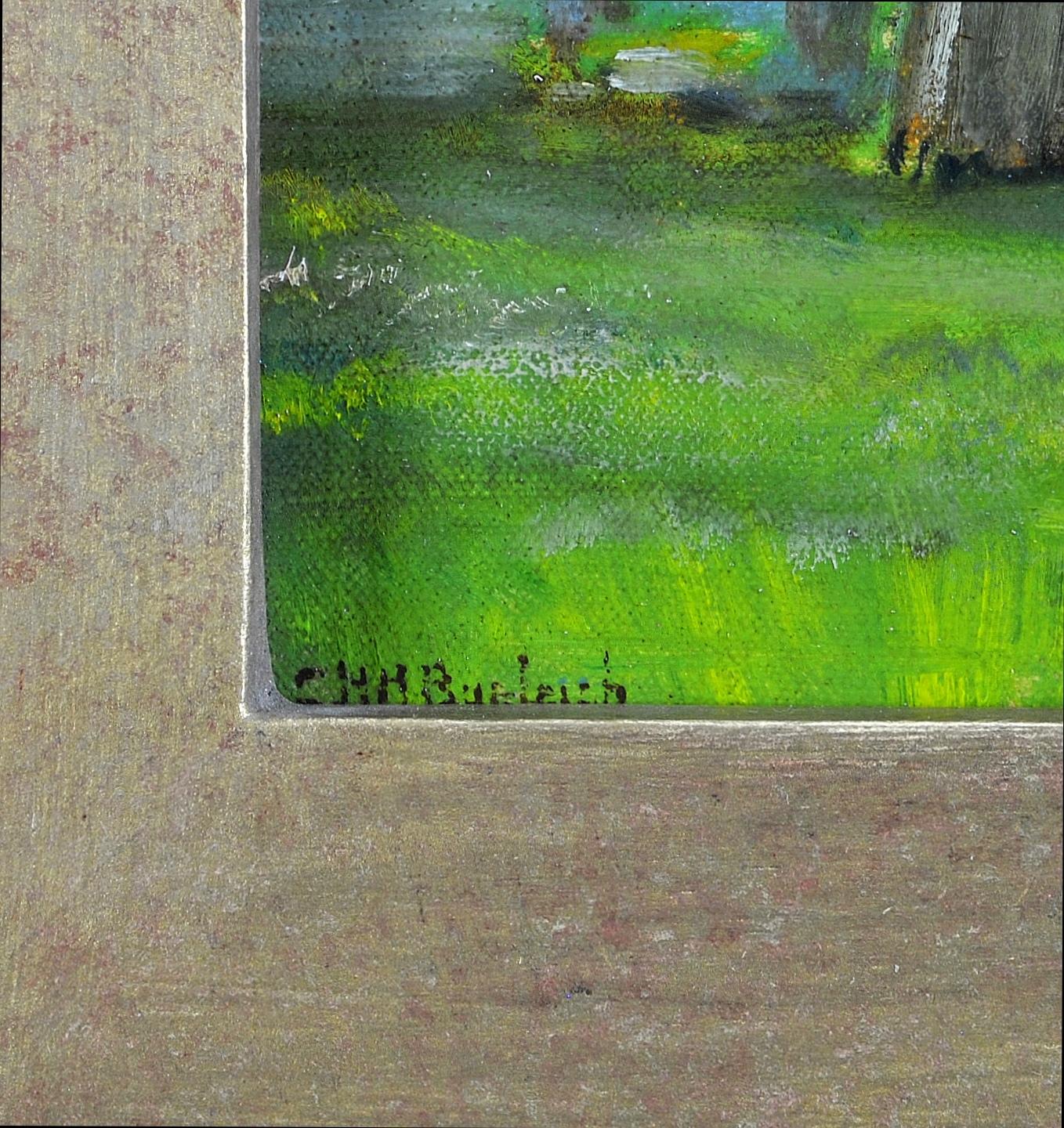 Stonehenge - Paysage anglais ancien, début du XXe siècle, peinture à l'huile sur toile en vente 4