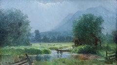 Peinture à l'huile de paysage impressionniste de Charles Henry Miller