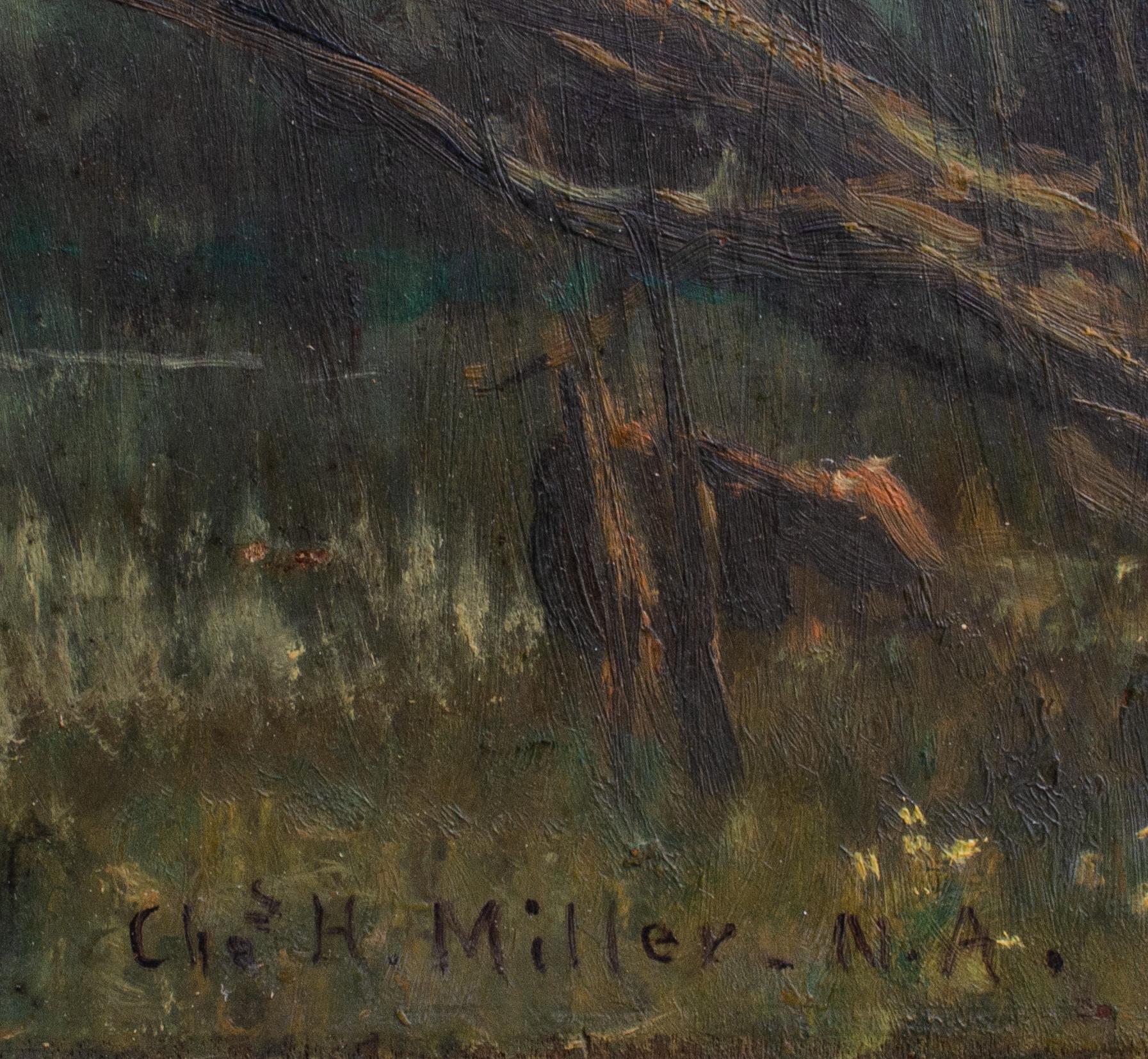 Cozy Country Cabin des Künstlers C.H. von Long Island Müller – Painting von Charles Henry Miller