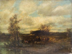 Antique Long Island Impressionist Pasture Scene by C.H. Miller