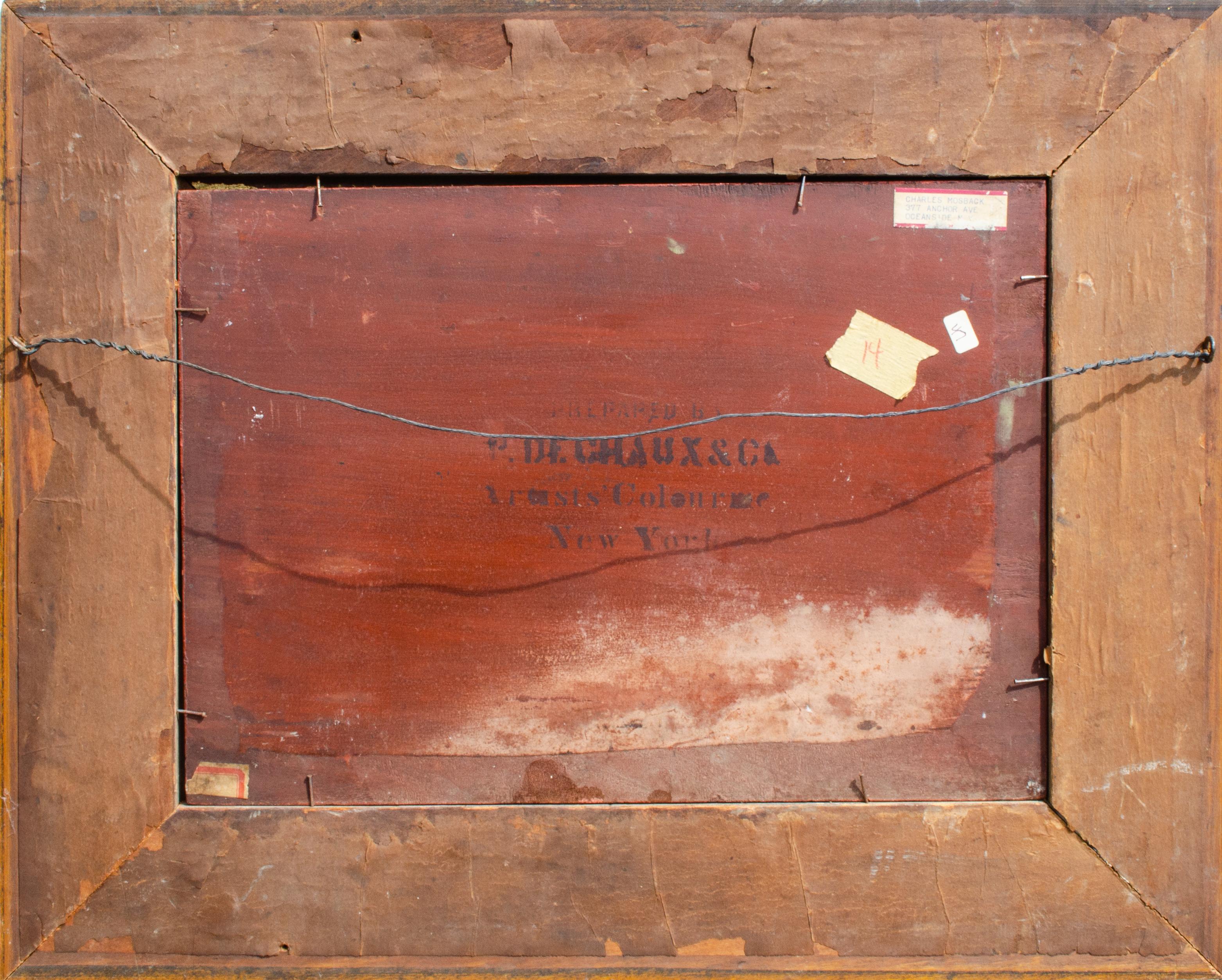 Charles Henry Miller (estadounidense, 1842-1922)
Sin título (Molino de agua), c, 1885
Óleo sobre tabla
10 x 14 pulg.
Enmarcado: 16 x 20 x 2 pulg.
Firmado abajo a la izquierda: Chas. H. Miller, N.A.

Charles Henry Miller fue un destacado artista y