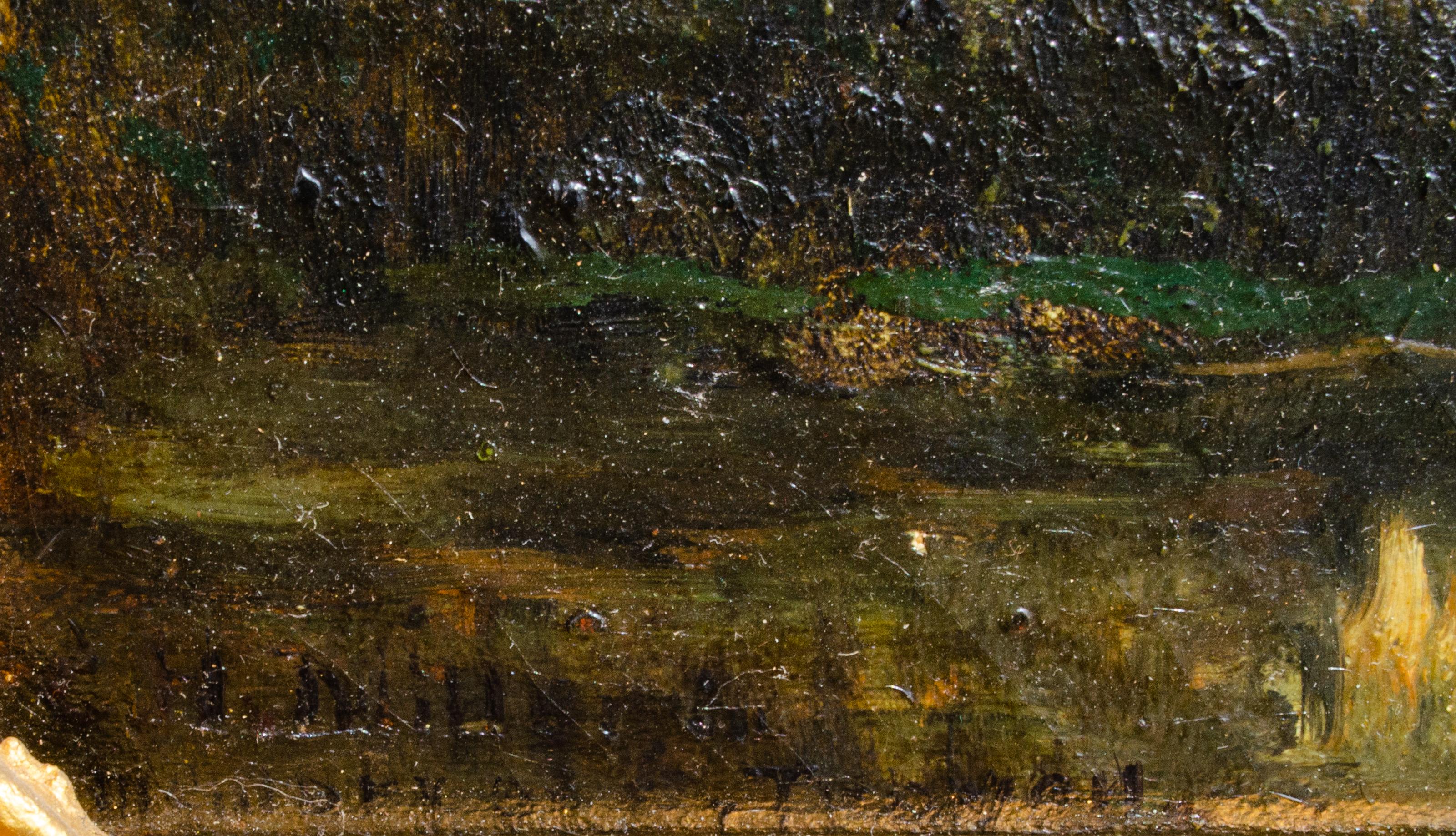 Style de la peinture impressionniste du Troyon par C.H. Miller - Impressionnisme américain Painting par Charles Henry Miller