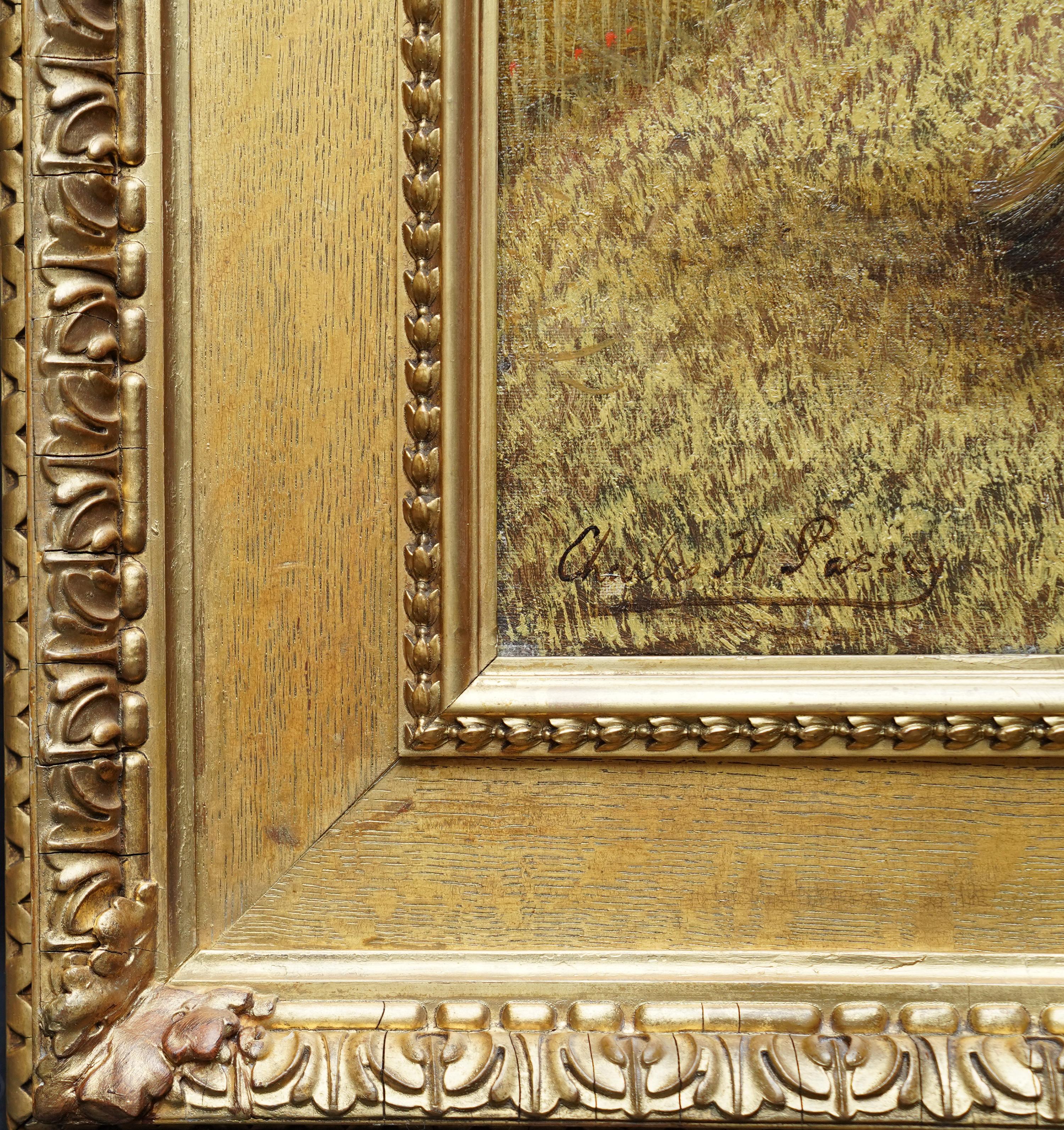 Paysage de moisson victorien - Peinture à l'huile d'art pastoral de campagne britannique 6