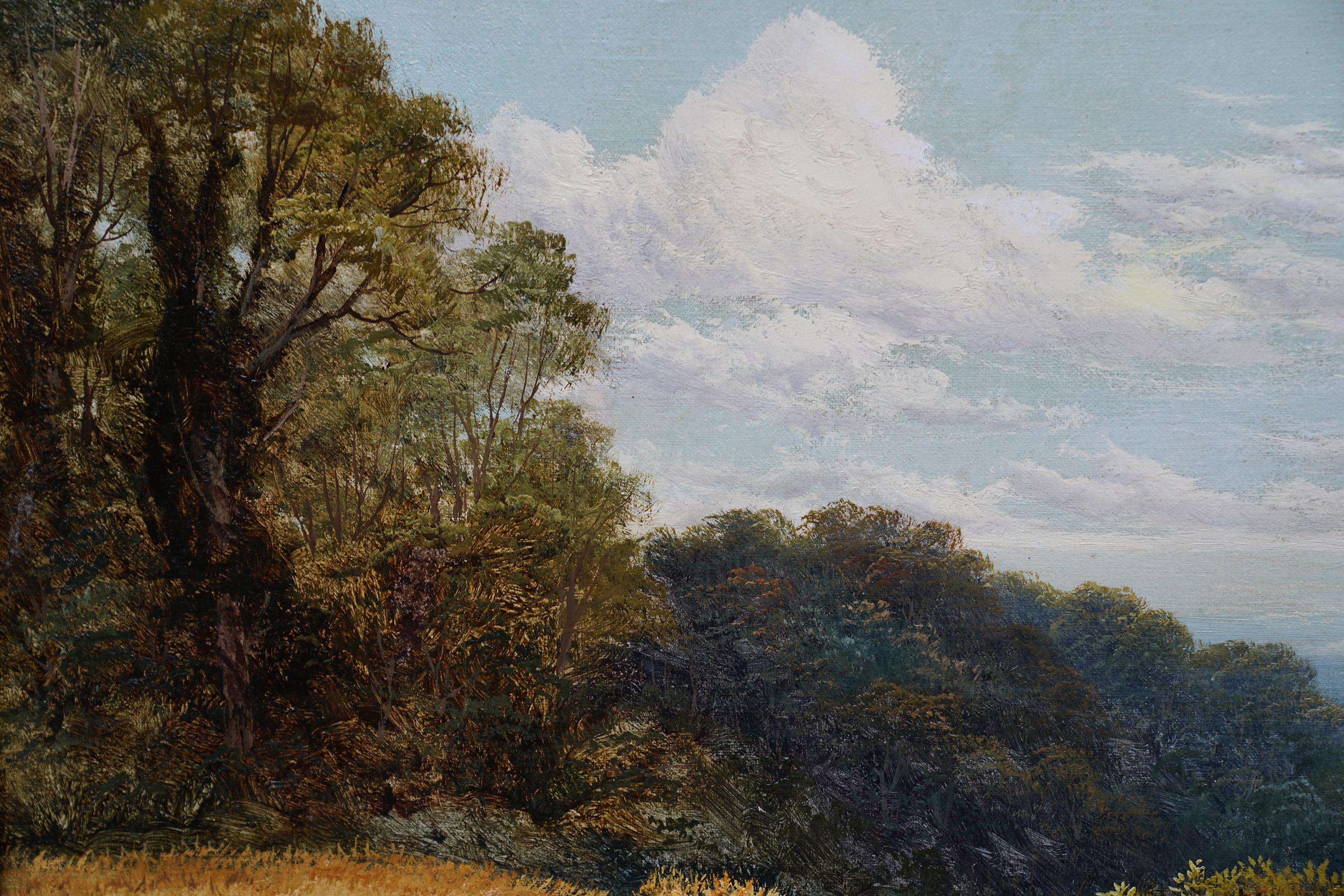 Paysage de moisson victorien - Peinture à l'huile d'art pastoral de campagne britannique 4