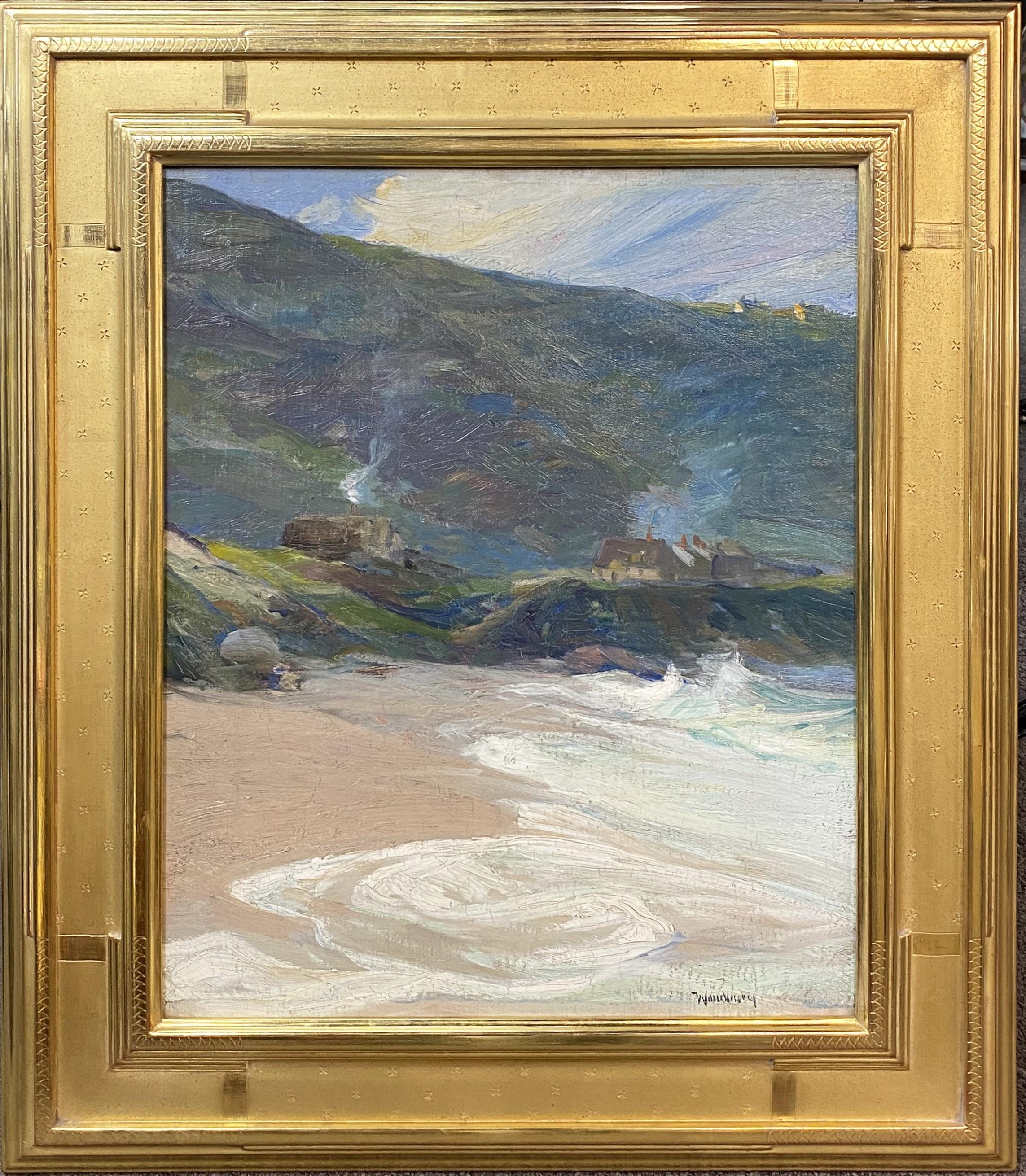 Charles Herbert Woodbury Landscape Painting – Cornish Coast oder Küste von Corwall