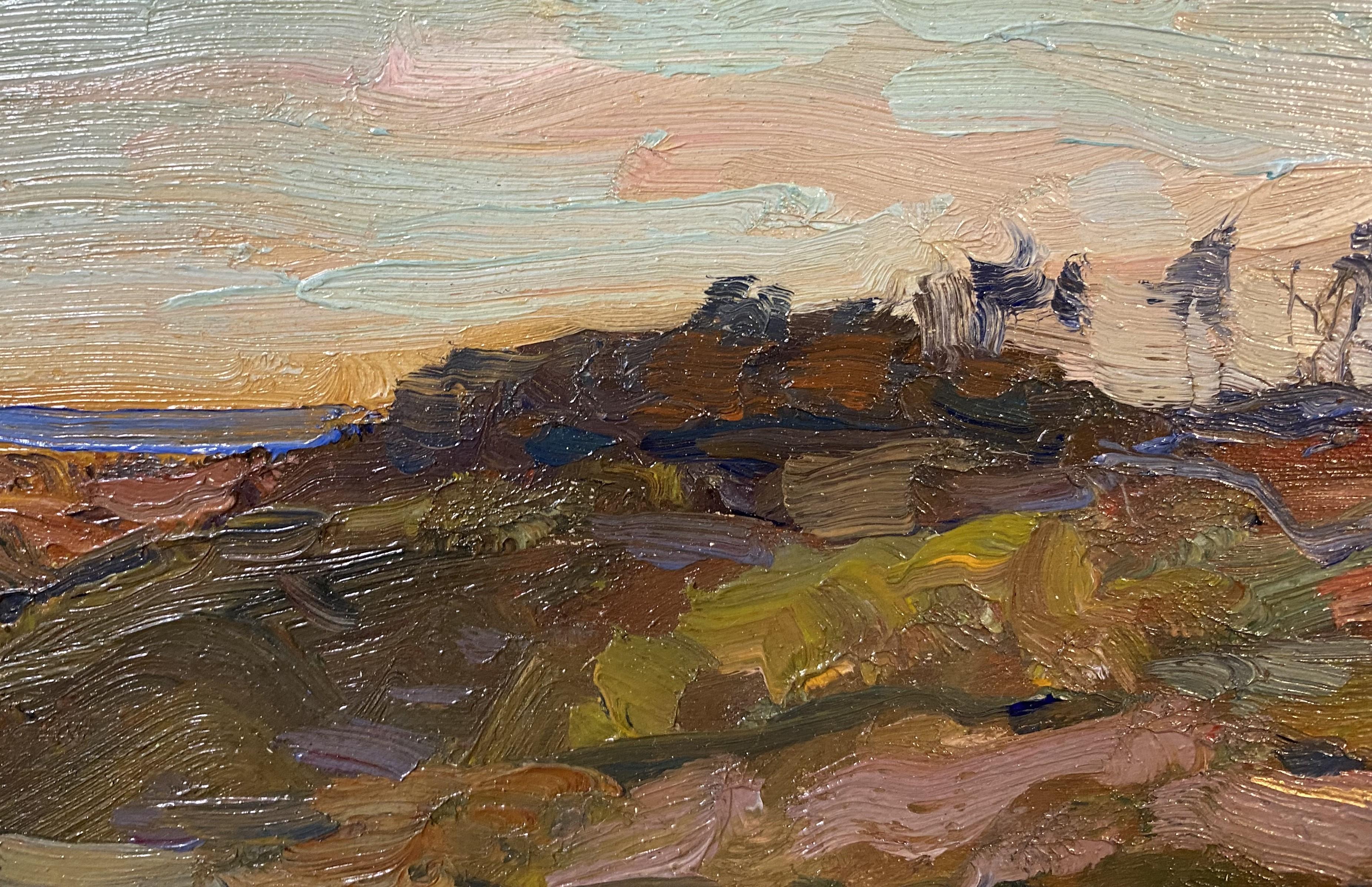 La Colina - Painting impresionista estadounidense de Charles Herbert Woodbury