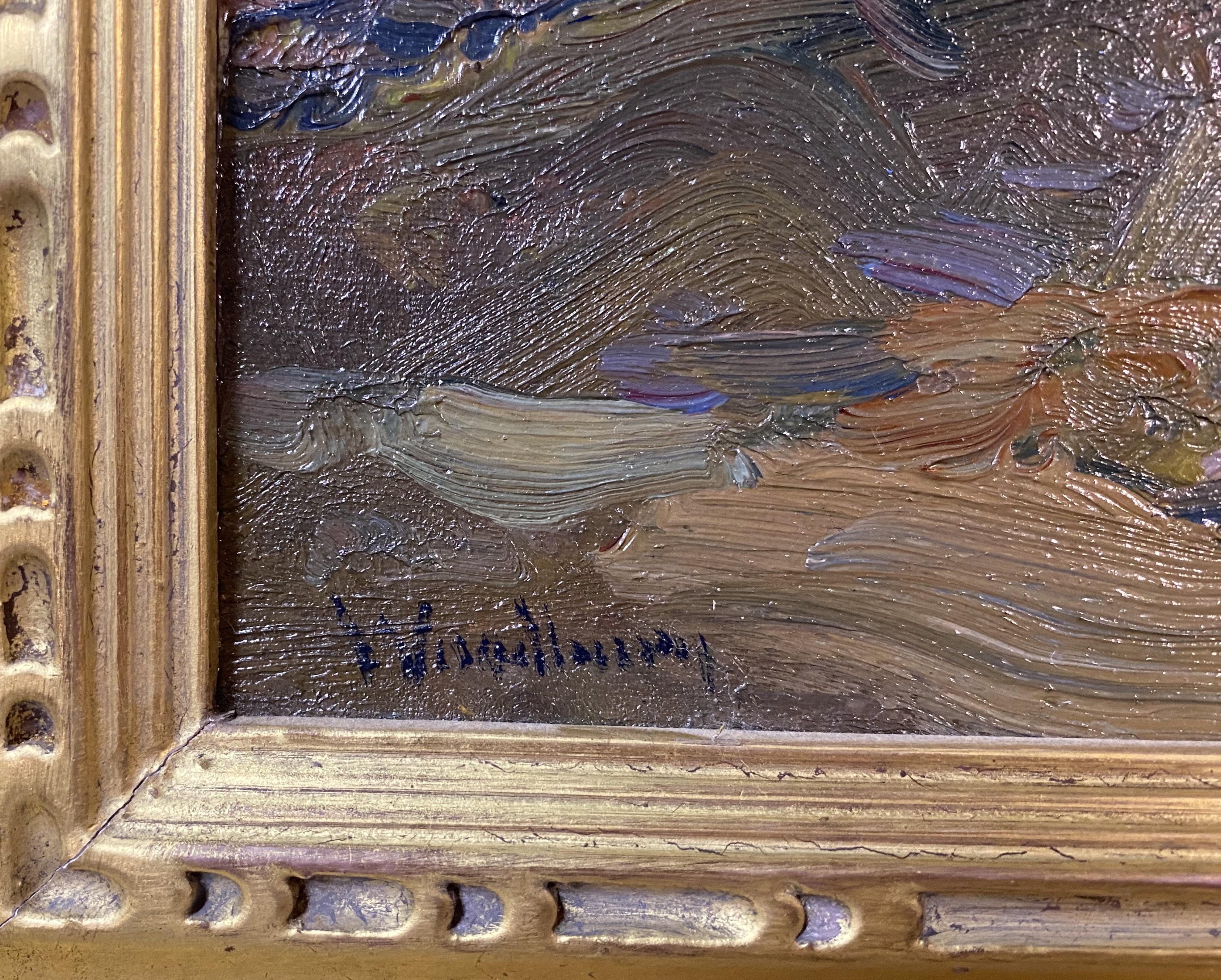 Un agradable paisaje impresionista del conocido artista estadounidense Charles Herbert Woodbury (1864-1940). Woodbury nació en Lynn, Massachusetts, y vendió su primer cuadro a los quince años, convirtiéndose en el miembro más joven elegido en el