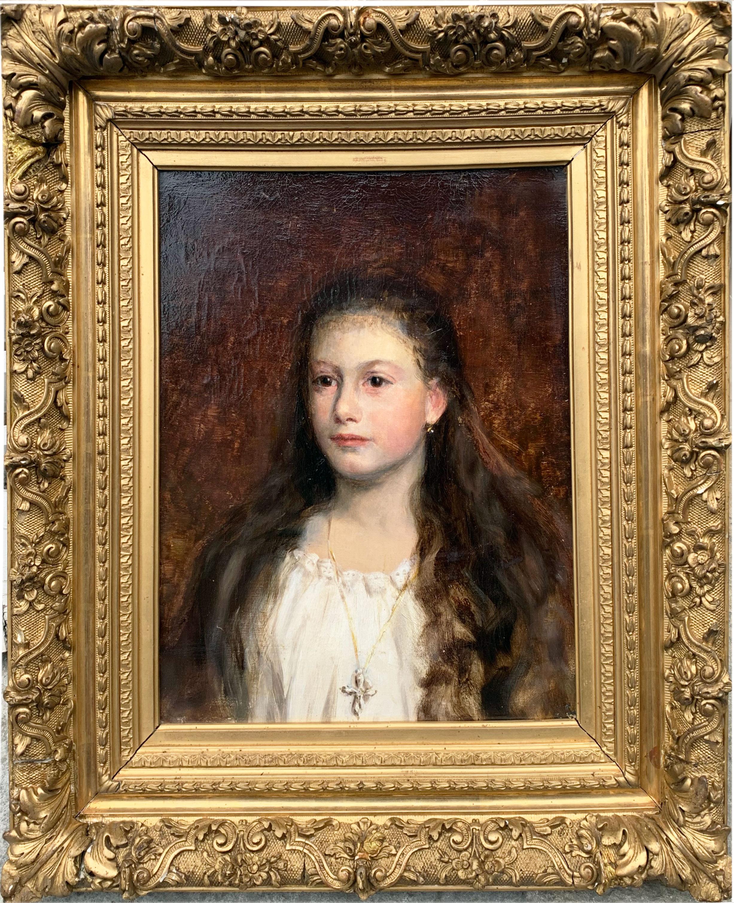 Portrait d'une jeune fille – Charles Hermans (1839–1924)
