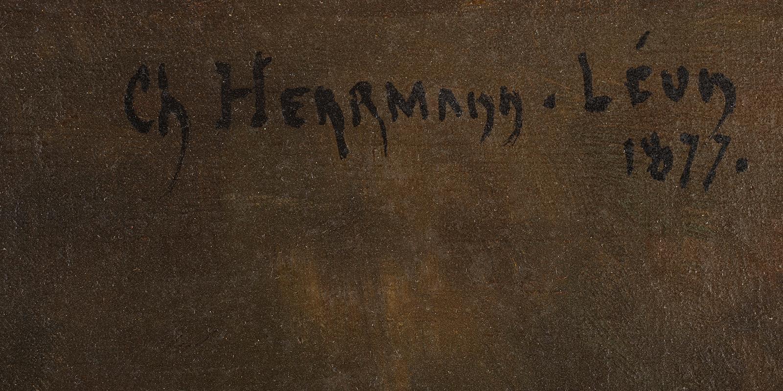 Charles HERRMANN-LÉON (nacido Léon Charles Sigismond HERRMANN)
(El Havre 1838 - París 1908)
Retrato de una mujer joven
Óleo sobre lienzo
H. 54 cm; Anch. 41 cm
Firmado y fechado arriba a la derecha - 1877

Los amantes de la ópera reconocerán sin duda