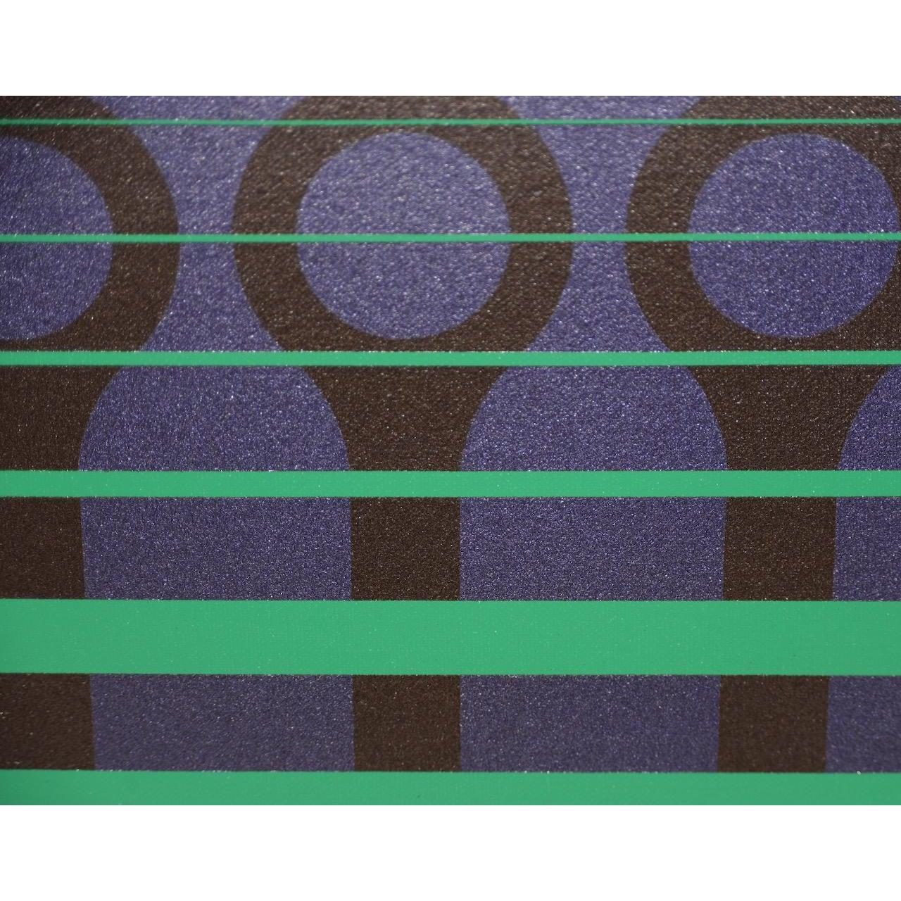 Hand-Painted Charles Hersey Vintage Acrylic Op-Art Painting, circa 1971 For Sale